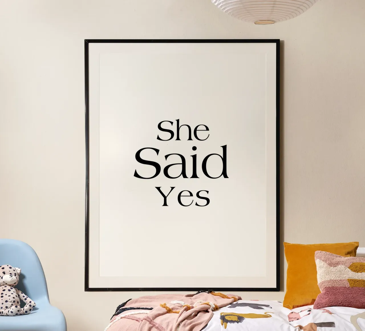She Said Yes Tipografia semplice carta hahnemühle da YV TYPOGRAPHY