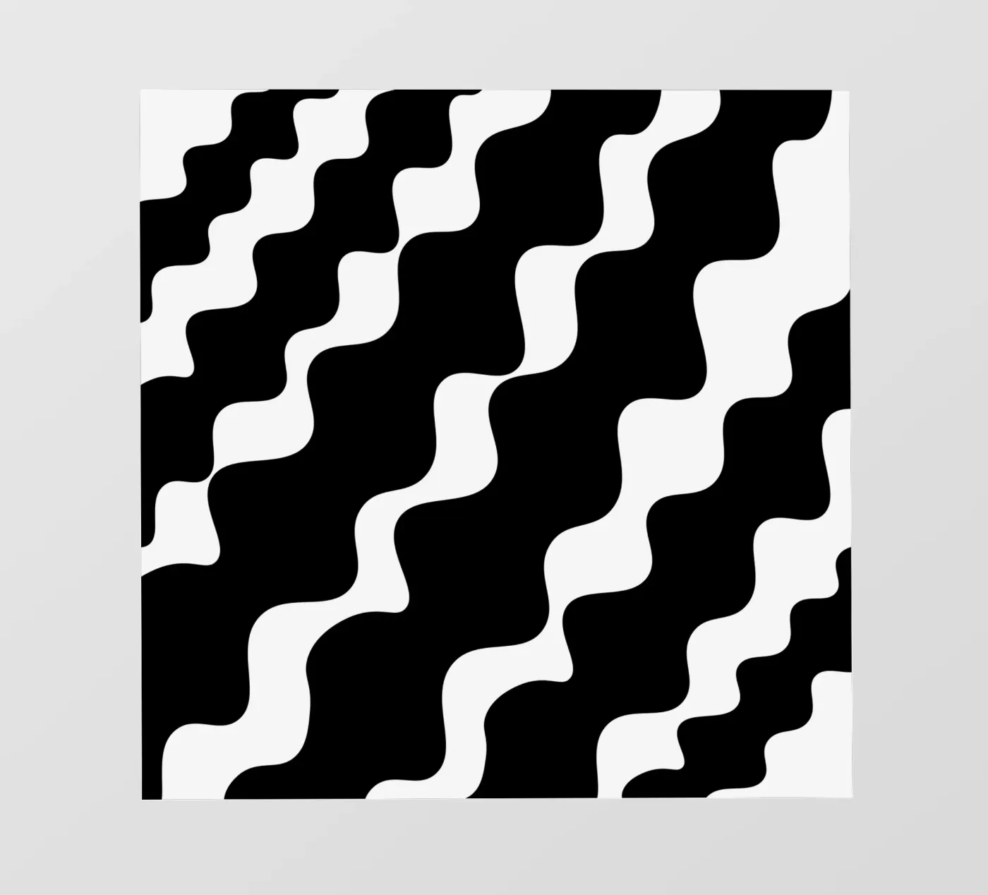 Black slanting waves pellicola backlit da baobabprintstore