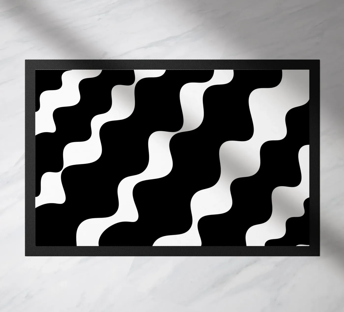 Black slanting waves zerbino da baobabprintstore
