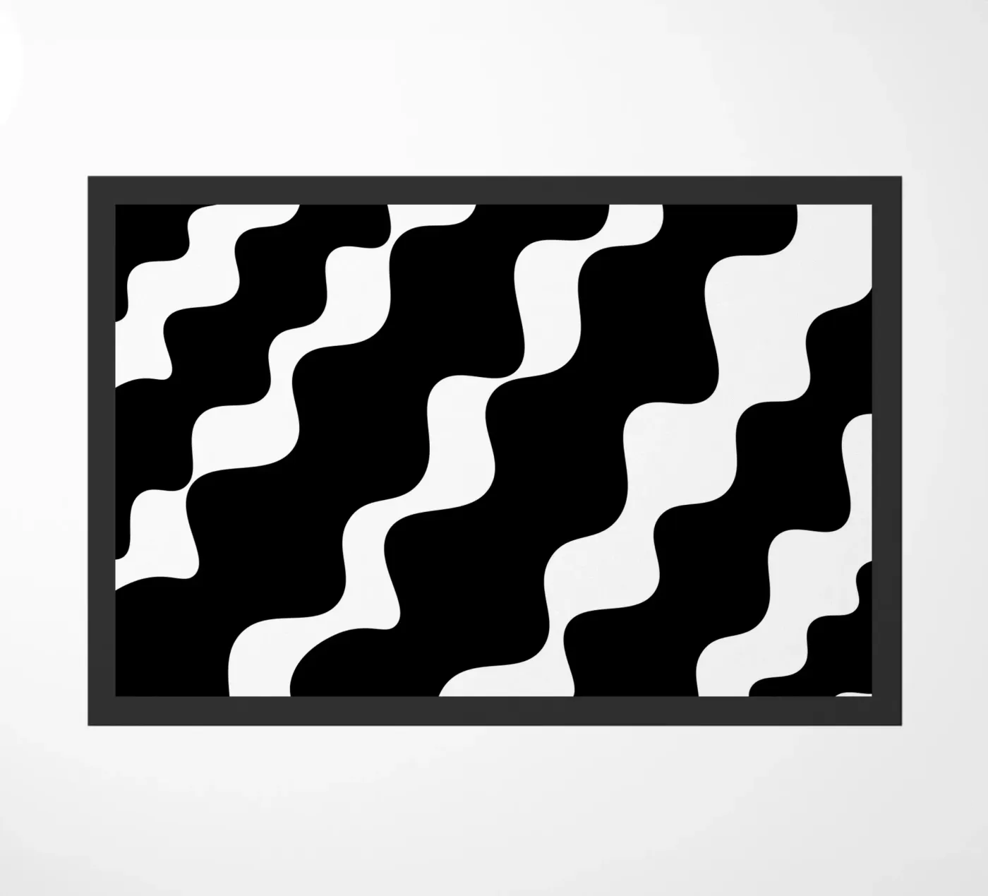 Black slanting waves zerbino da baobabprintstore