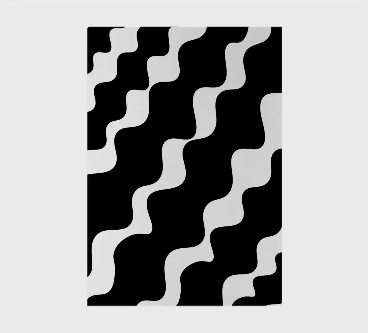 Black slanting waves carnet de notes de baobabprintstore