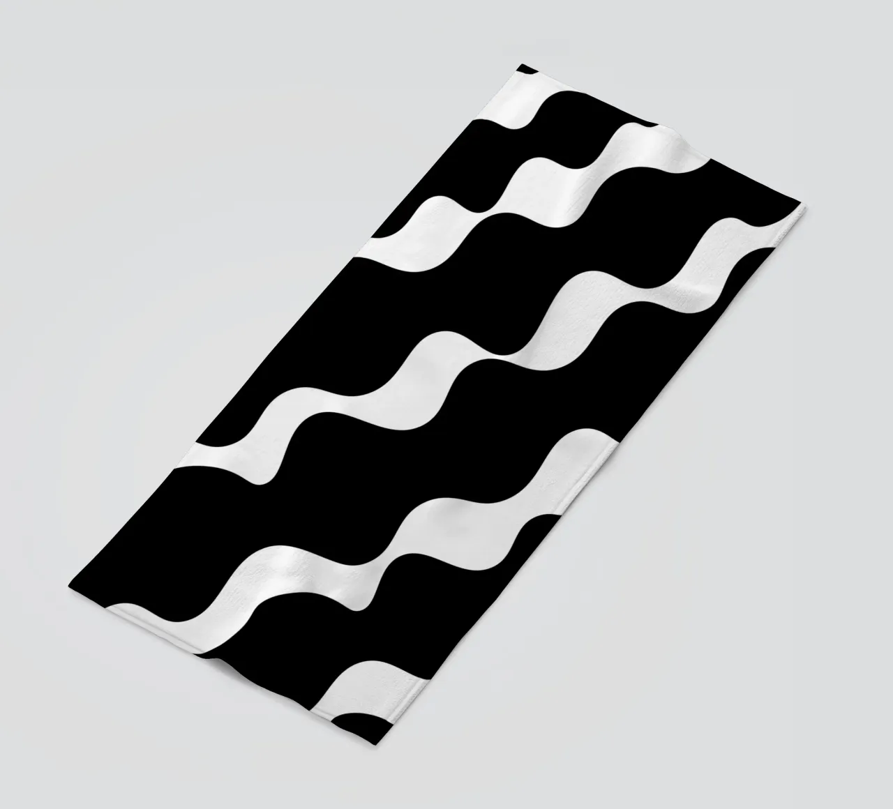 Black slanting waves telo mare da baobabprintstore