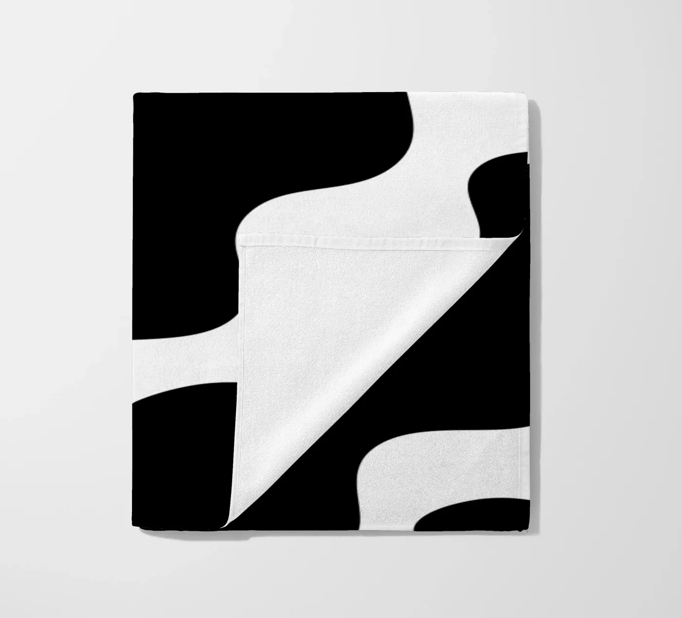 Black slanting waves telo mare da baobabprintstore
