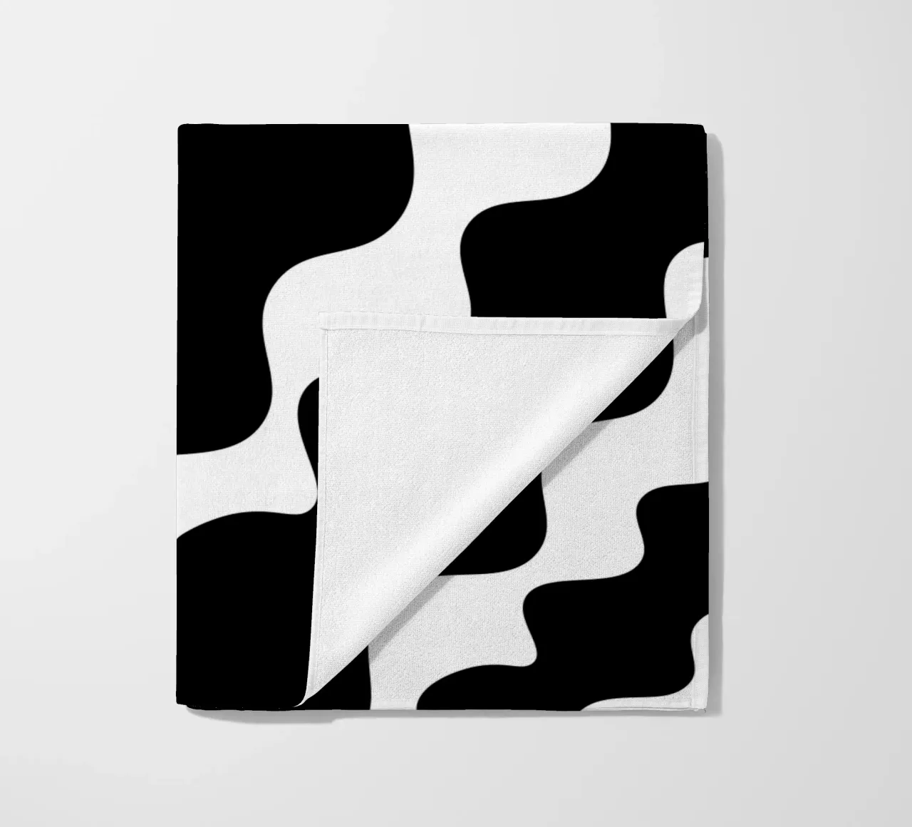 Black slanting waves telo mare da baobabprintstore