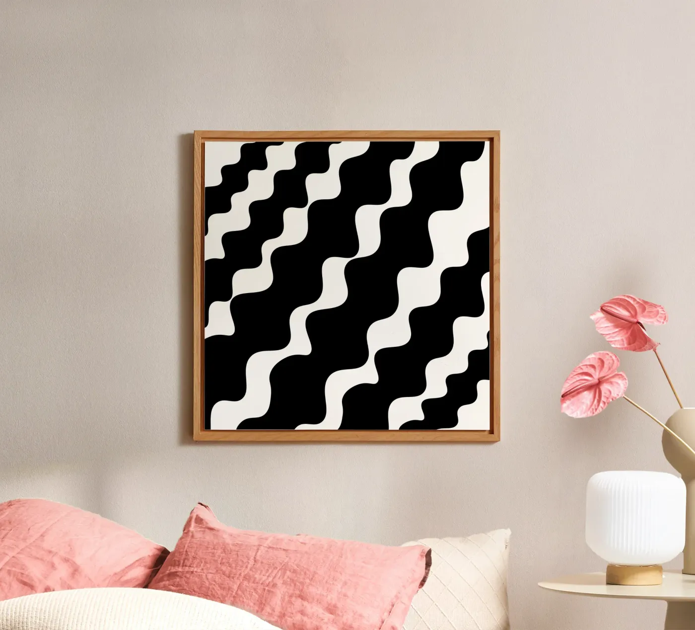 Black slanting waves pannello forex da baobabprintstore