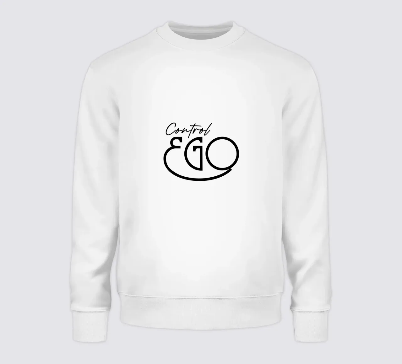 Tipografia semplice Control Ego felpa da YV TYPOGRAPHY