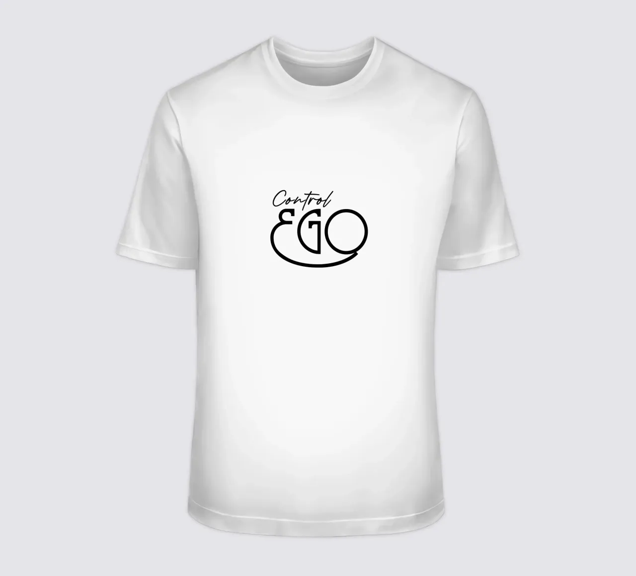 Tipografia semplice Control Ego t-shirt da YV TYPOGRAPHY