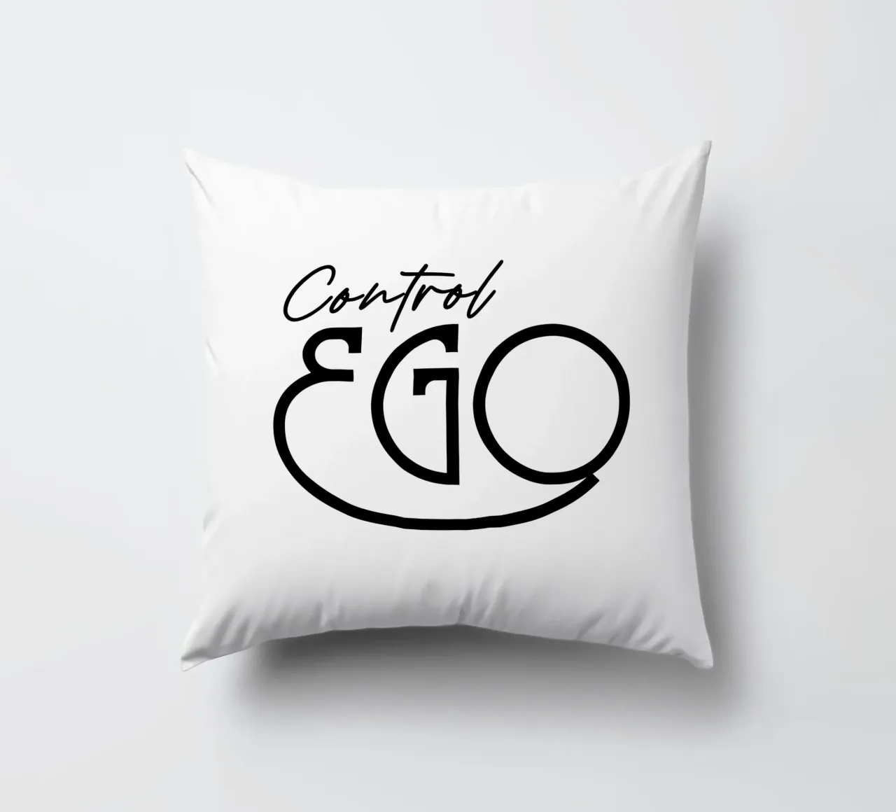 Tipografia semplice Control Ego cuscino da YV TYPOGRAPHY