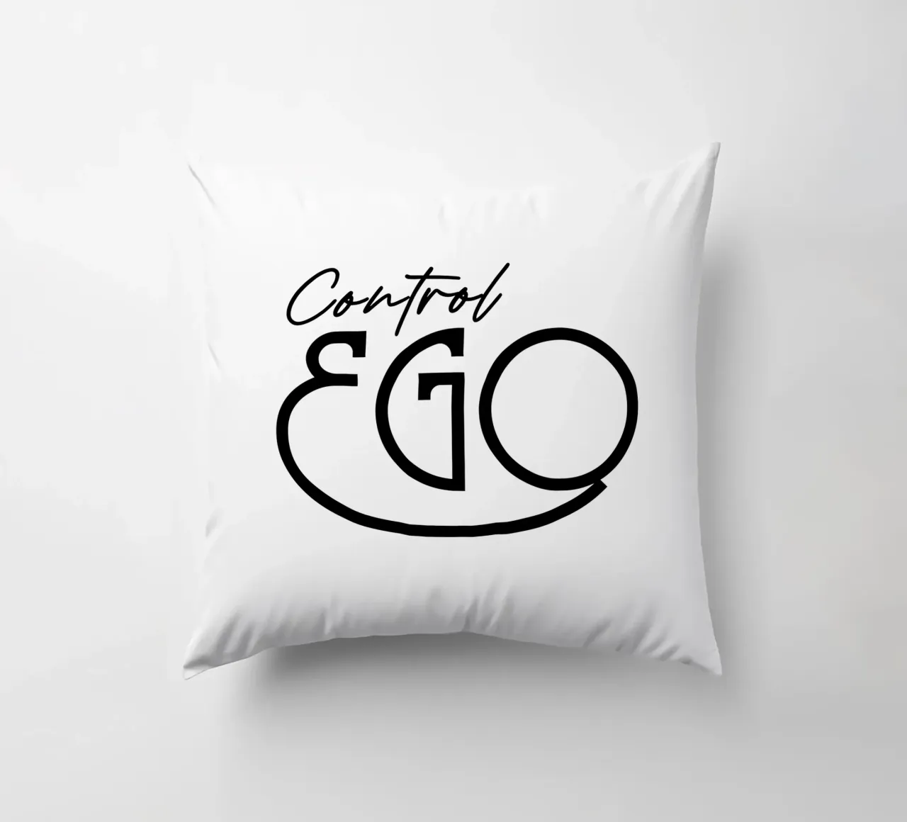 Tipografia semplice Control Ego cuscino da YV TYPOGRAPHY