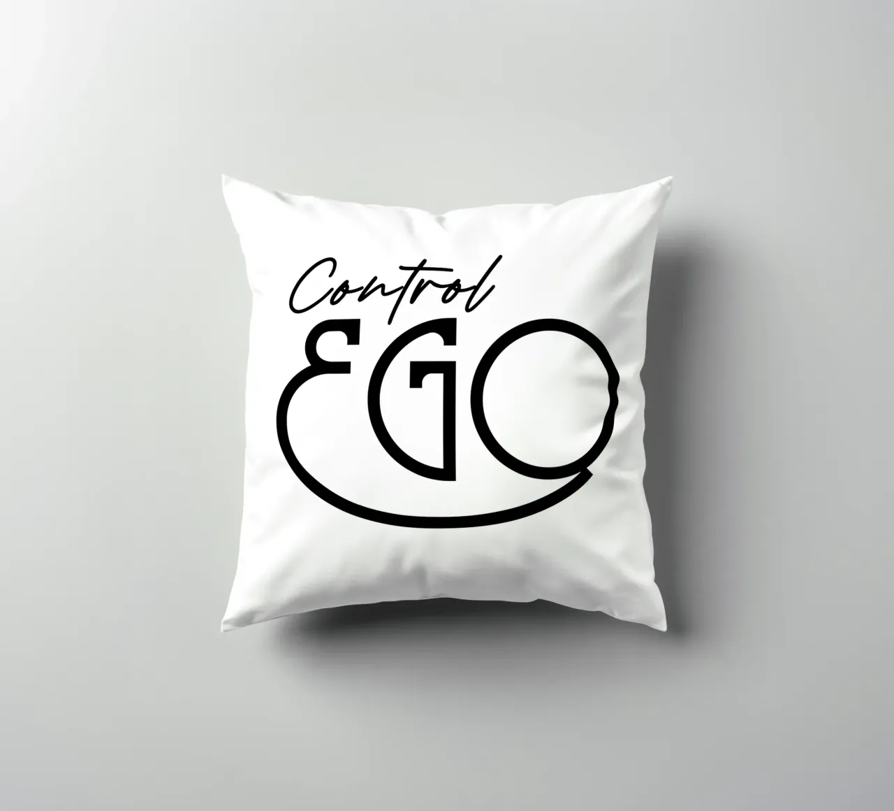 Tipografia semplice Control Ego cuscino da YV TYPOGRAPHY