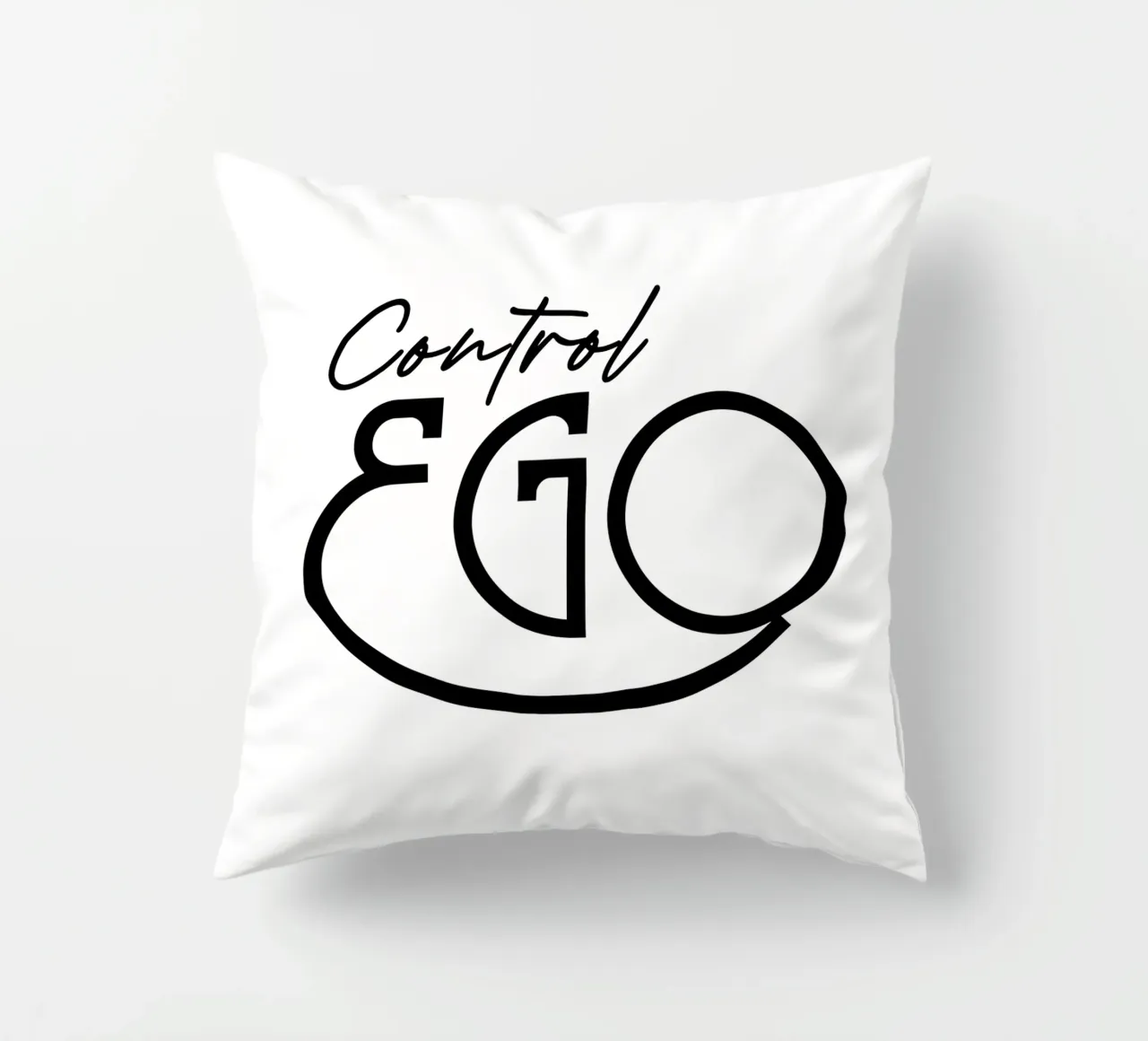 Tipografia semplice Control Ego cuscino da YV TYPOGRAPHY