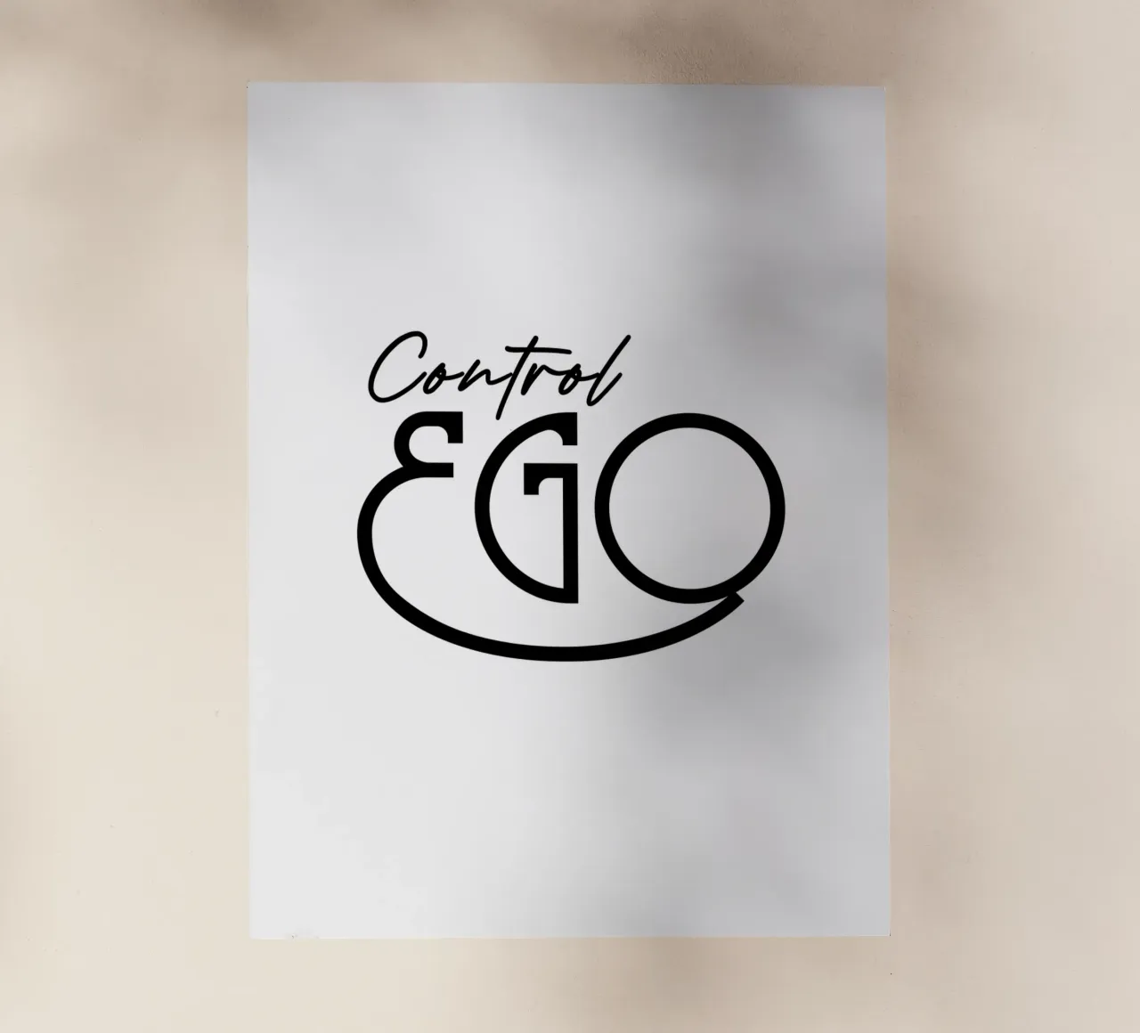 Tipografia semplice Control Ego pellicola backlit da YV TYPOGRAPHY