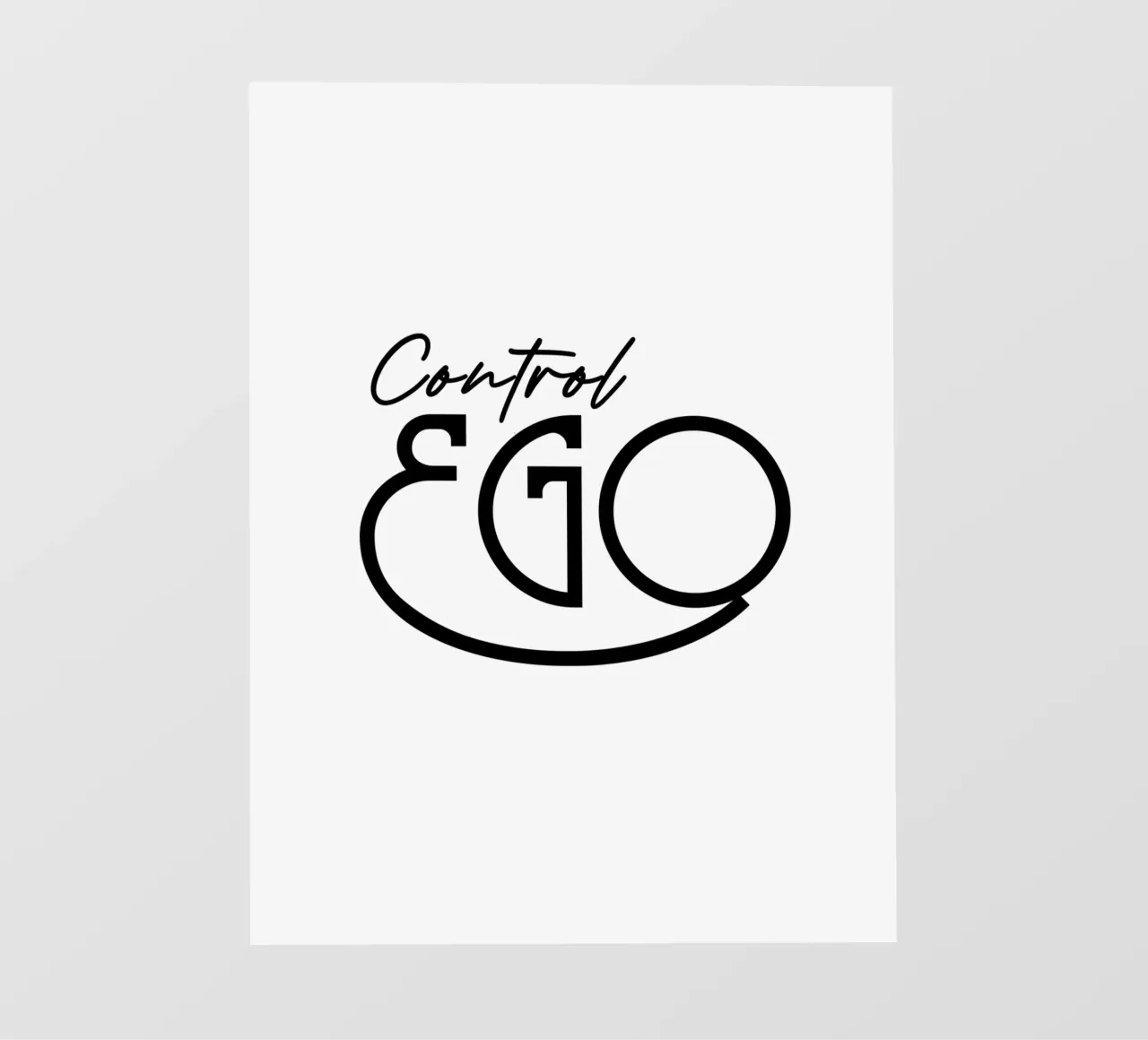 Tipografia semplice Control Ego pellicola backlit da YV TYPOGRAPHY