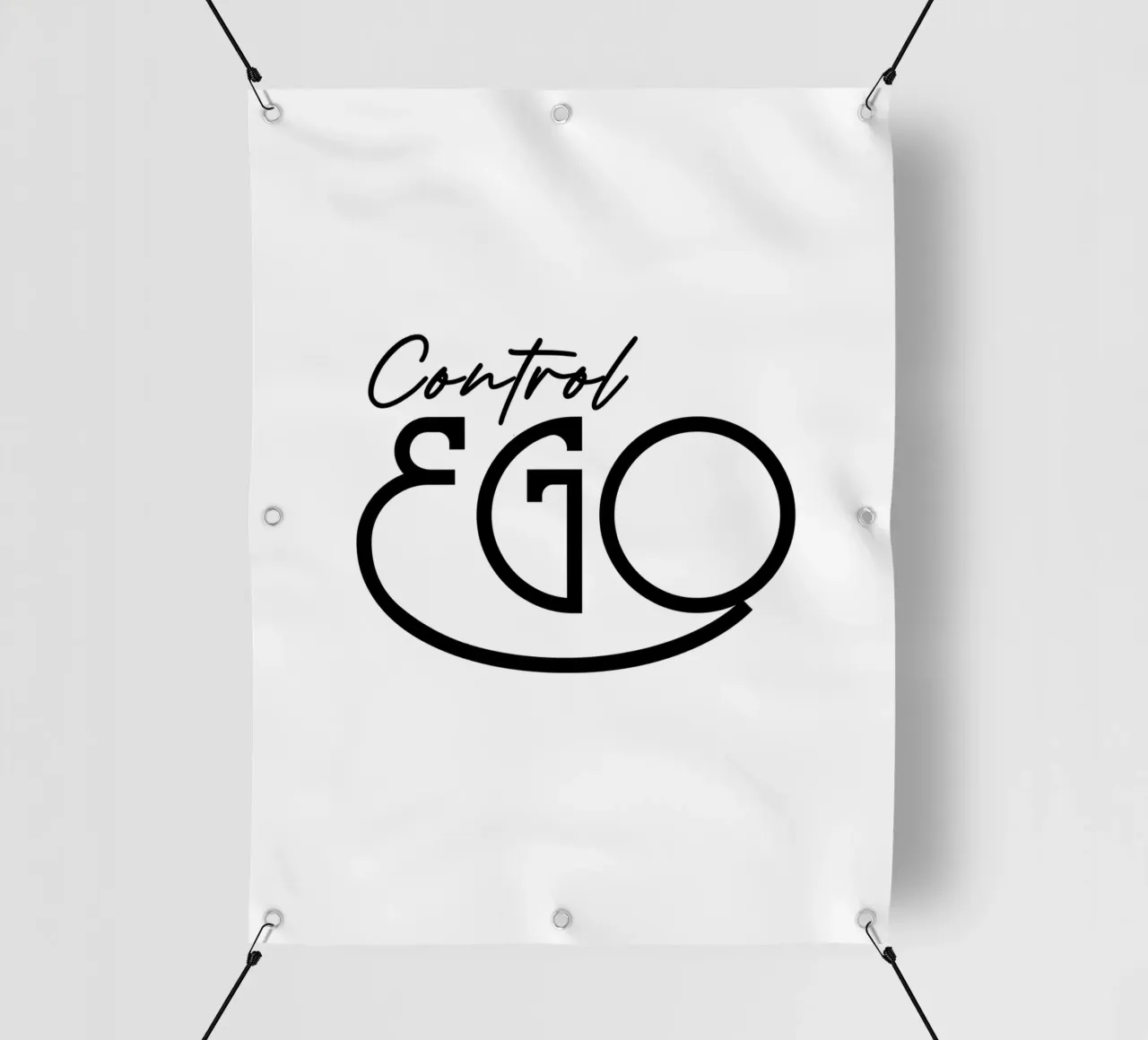 Tipografia semplice Control Ego telo in pvc da YV TYPOGRAPHY