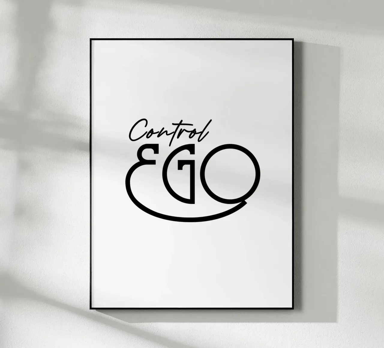 Tipografia semplice Control Ego plexiglass da YV TYPOGRAPHY