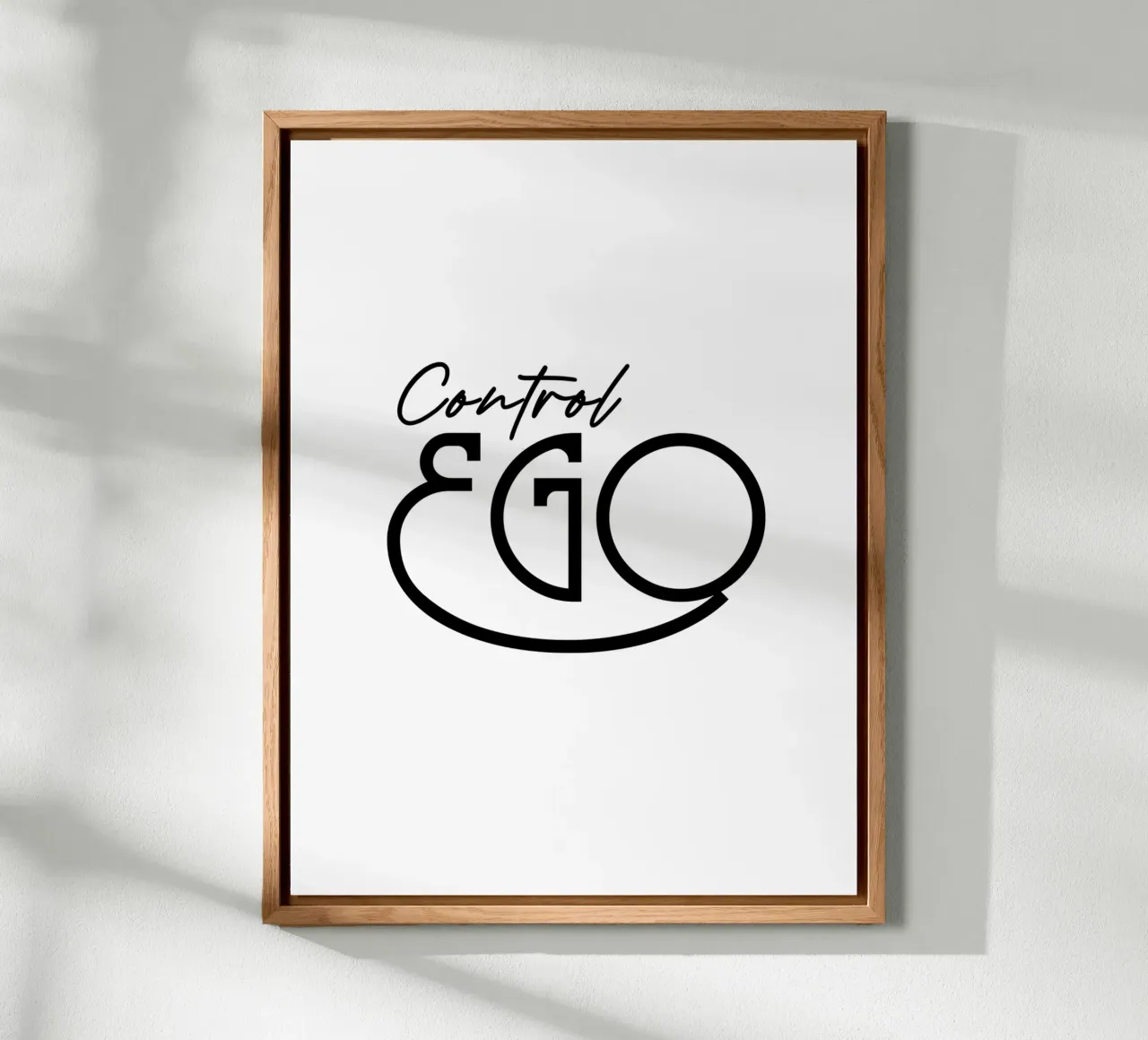 Tipografia semplice Control Ego alluminio dibond da YV TYPOGRAPHY