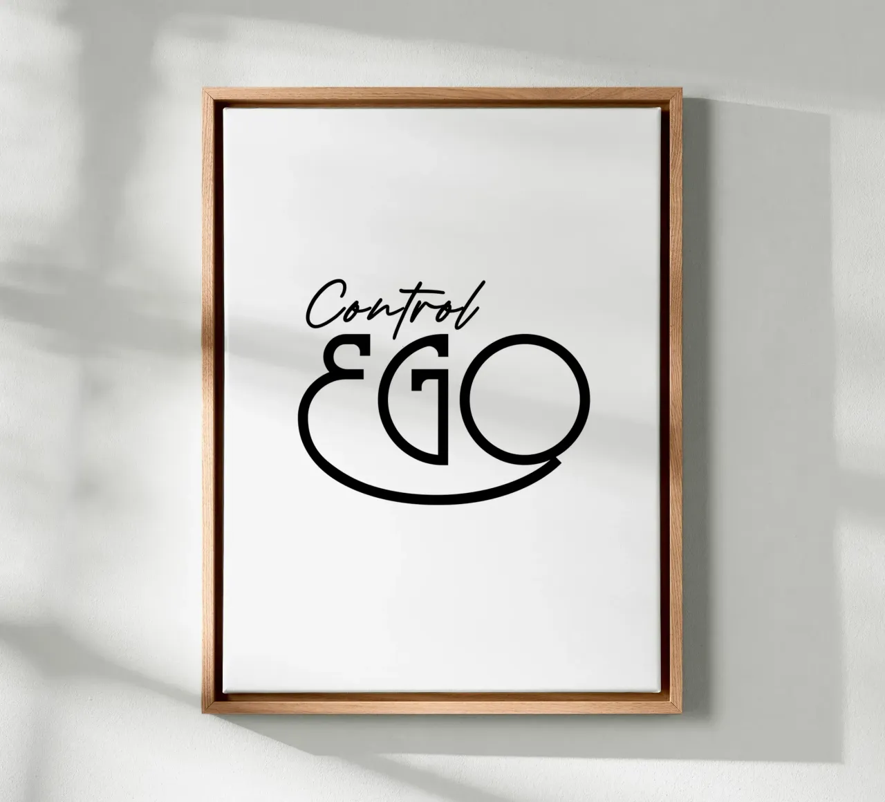 Simple Control Ego Typography canvas by YV TYPOGRAPHY