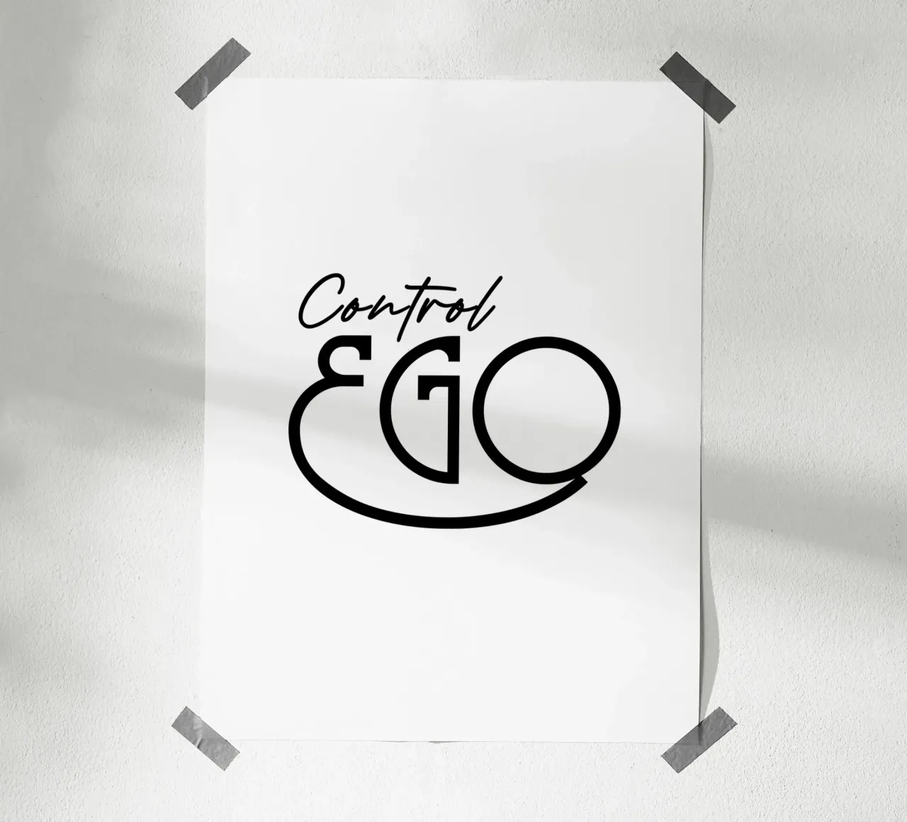 Tipografia semplice Control Ego carta hahnemühle da YV TYPOGRAPHY