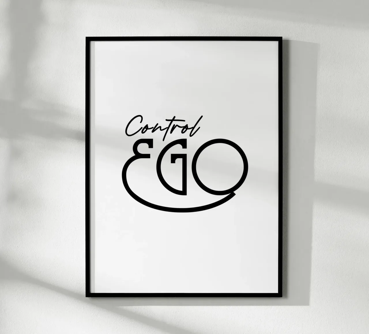 Tipografia semplice Control Ego carta hahnemühle da YV TYPOGRAPHY
