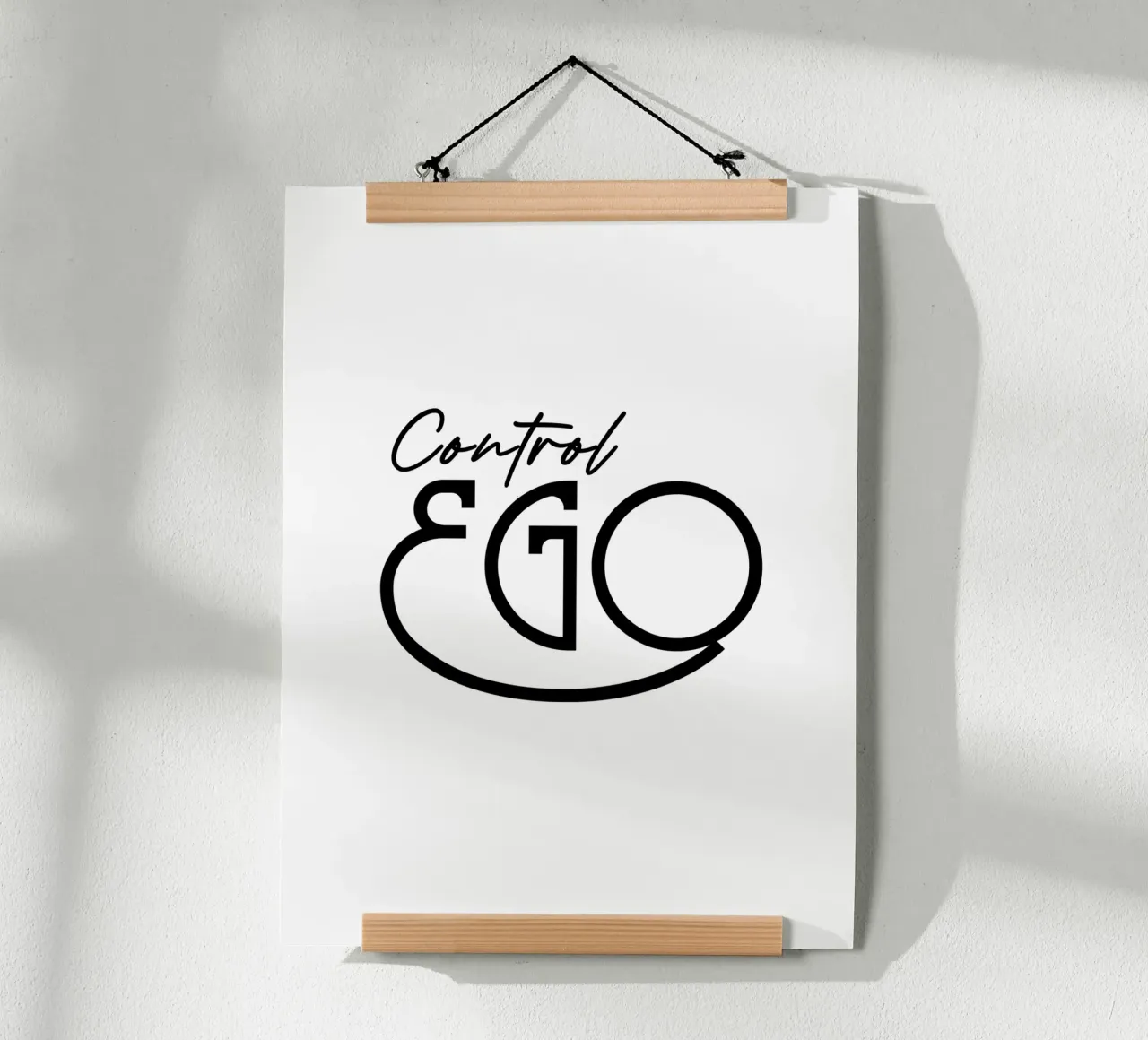 Tipografia semplice Control Ego poster da YV TYPOGRAPHY