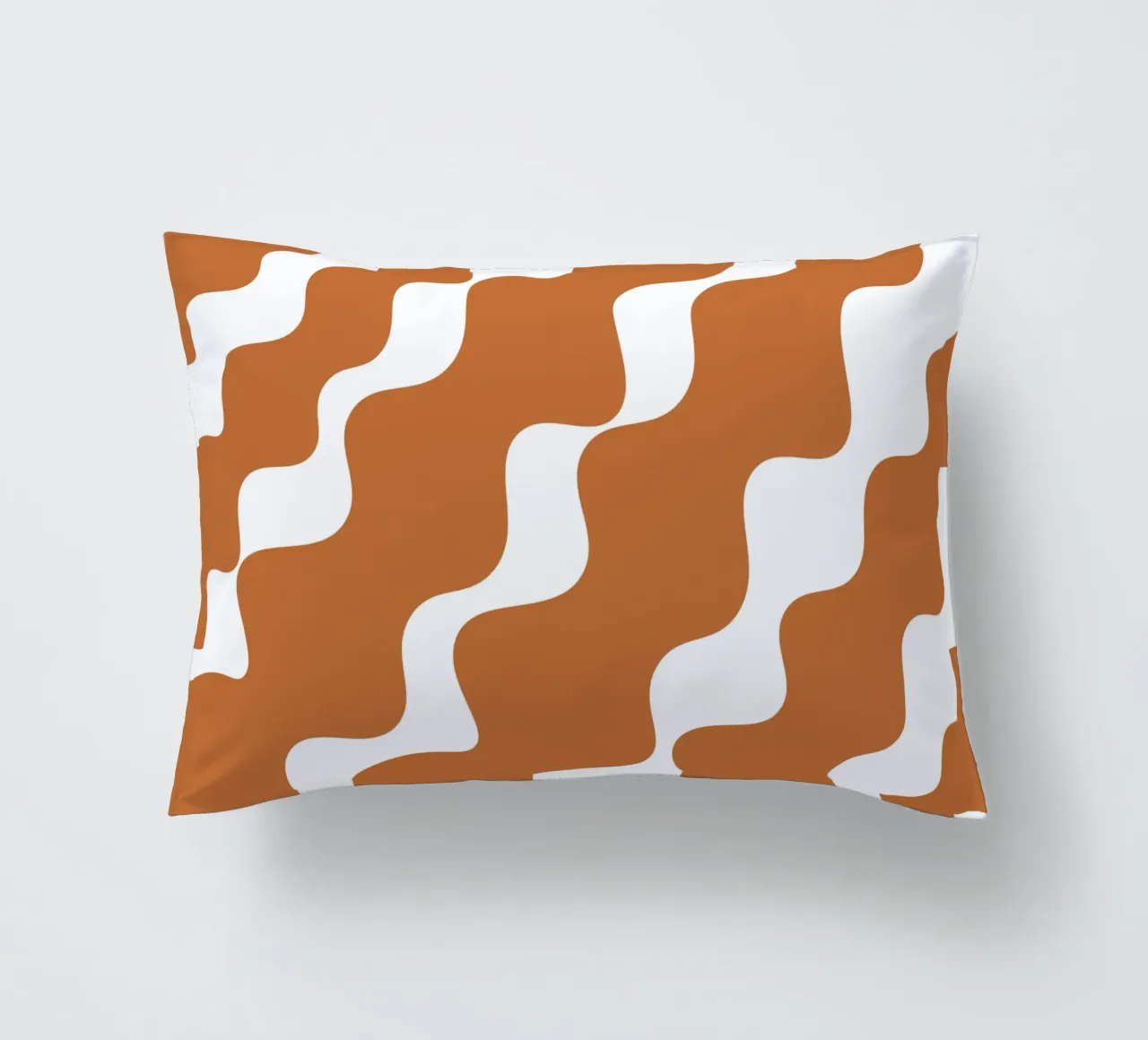 Brown slanting waves cuscino da baobabprintstore