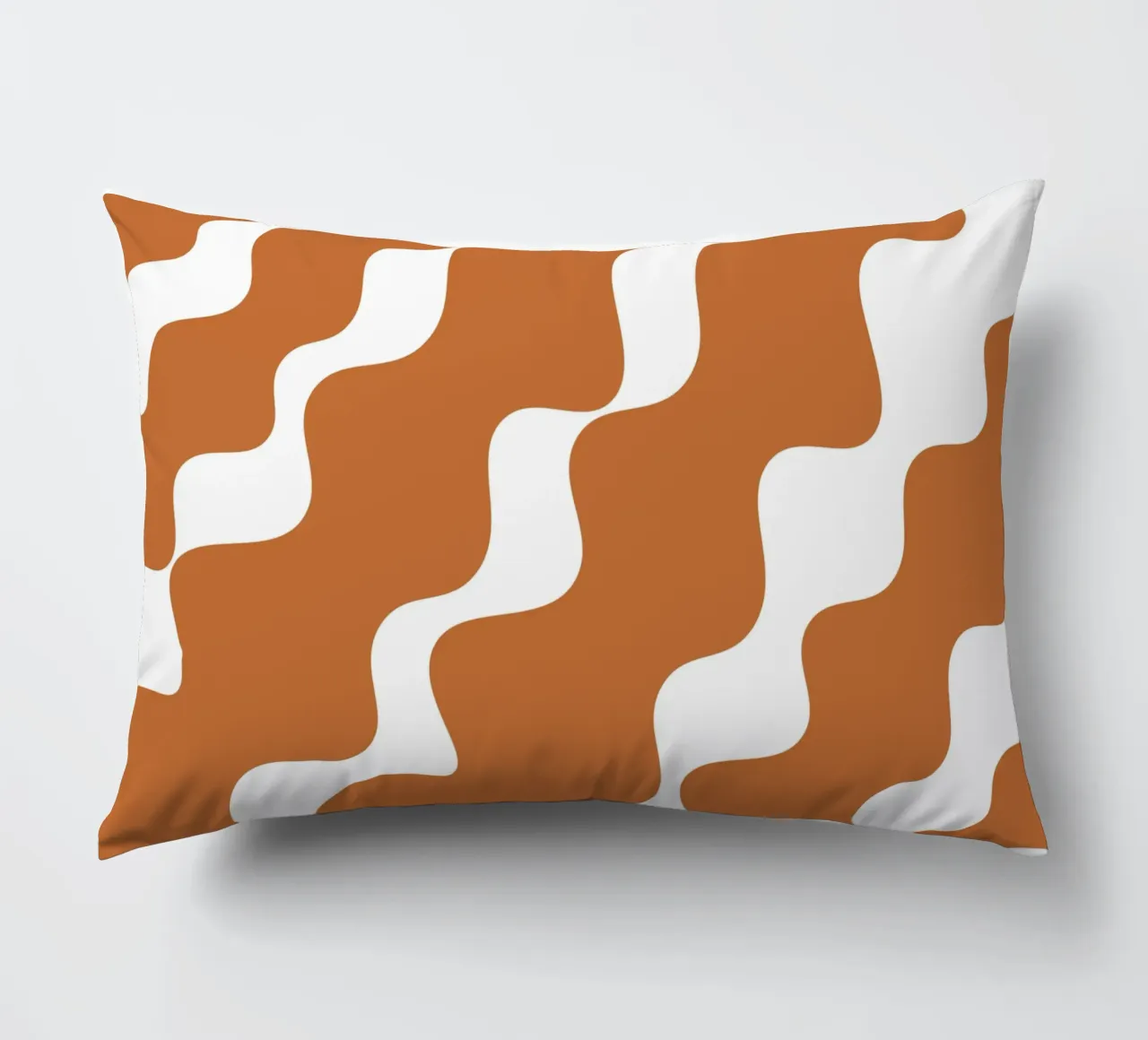 Brown slanting waves cuscino da baobabprintstore
