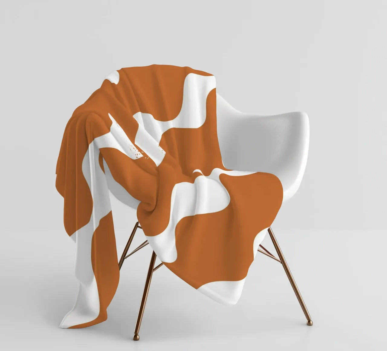 Brown slanting waves coperta in pile da baobabprintstore