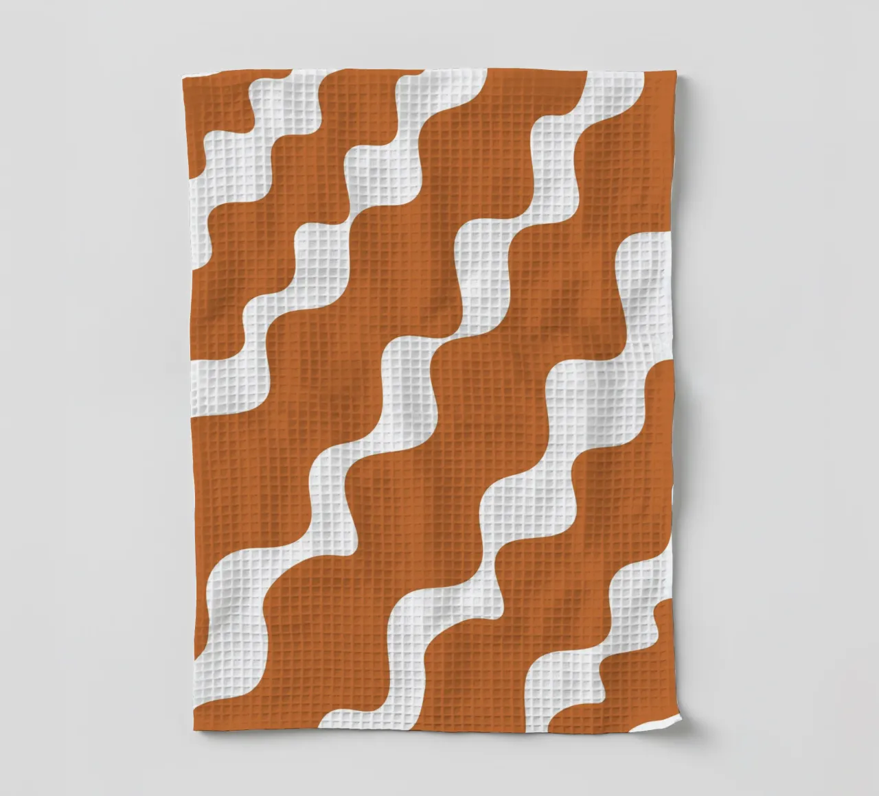 Brown slanting waves canovaccio da cucina da baobabprintstore