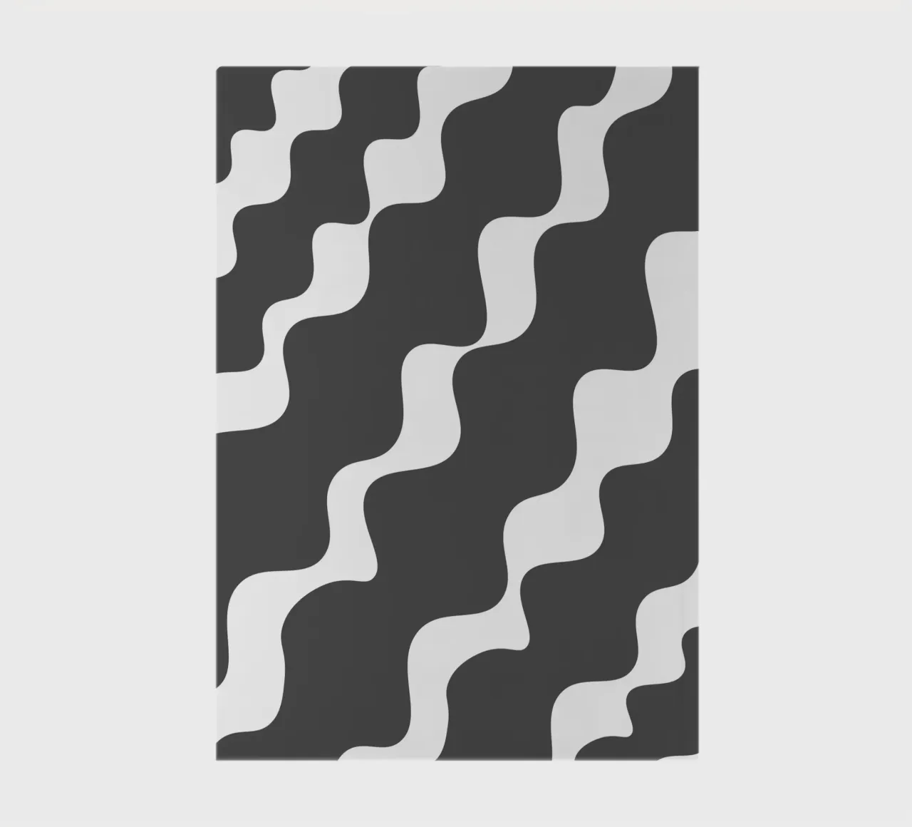 Grey slanting waves notebook by baobabprintstore