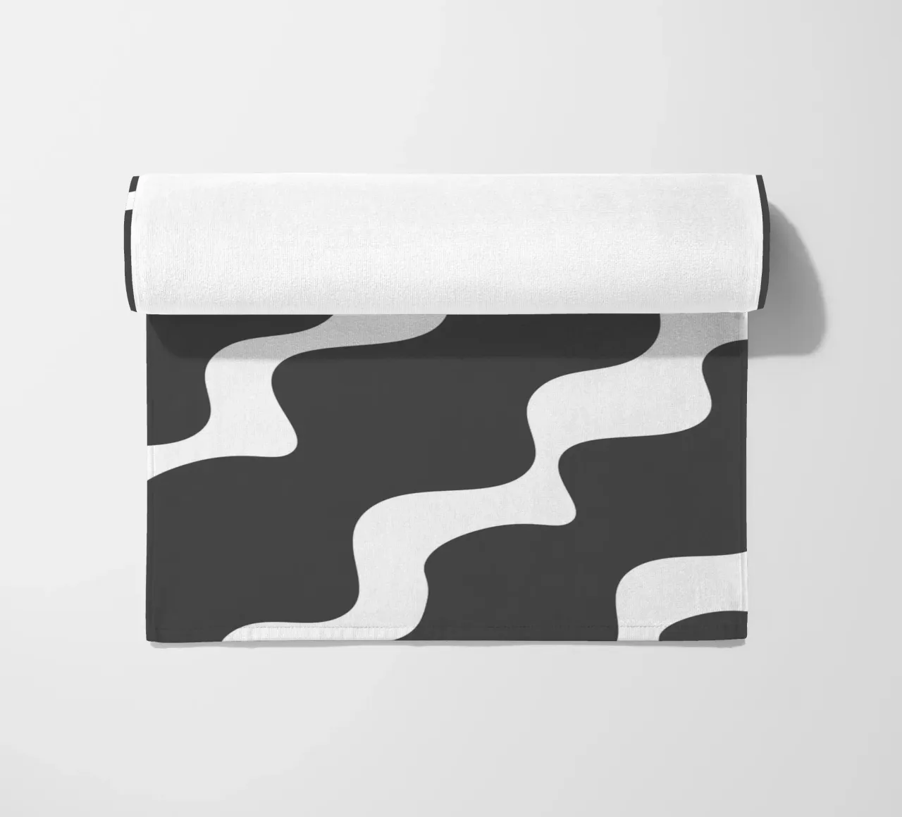Grey slanting waves telo mare da baobabprintstore