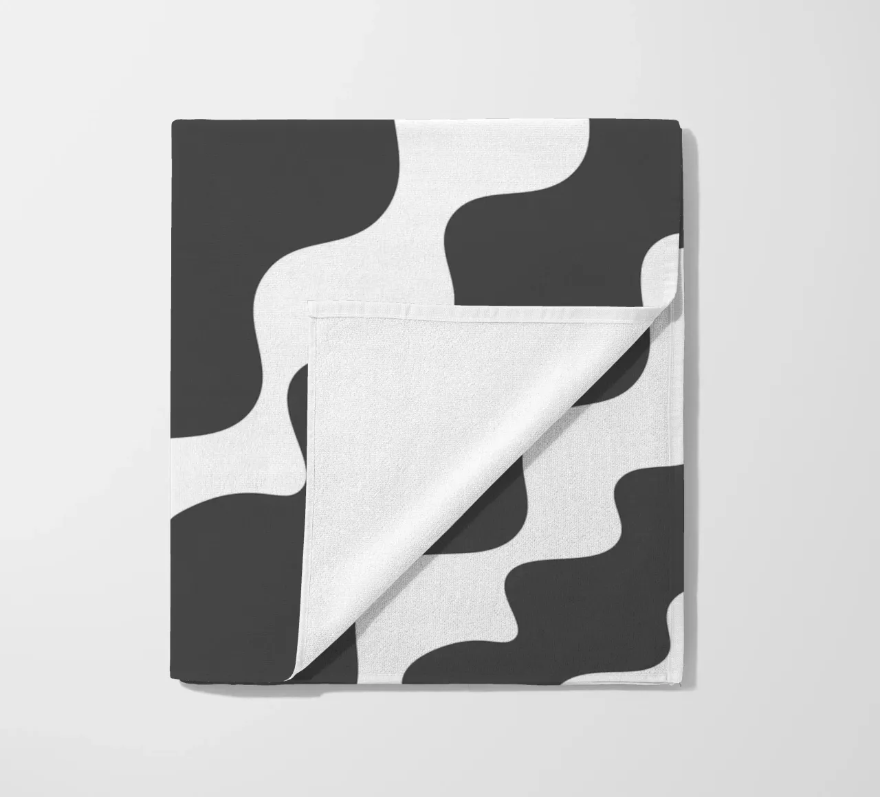 Grey slanting waves telo mare da baobabprintstore