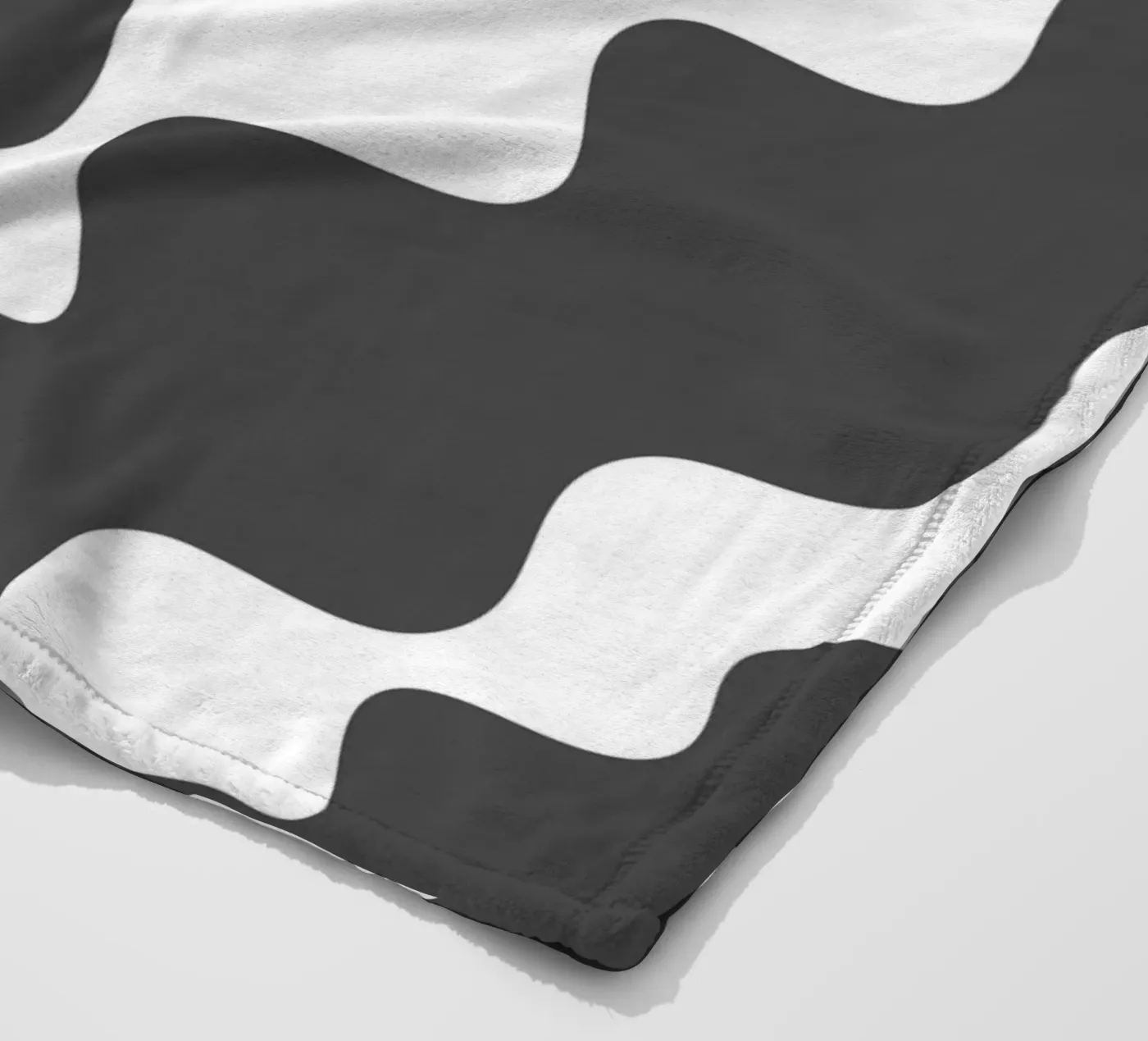 Grey slanting waves fleecedeken van baobabprintstore
