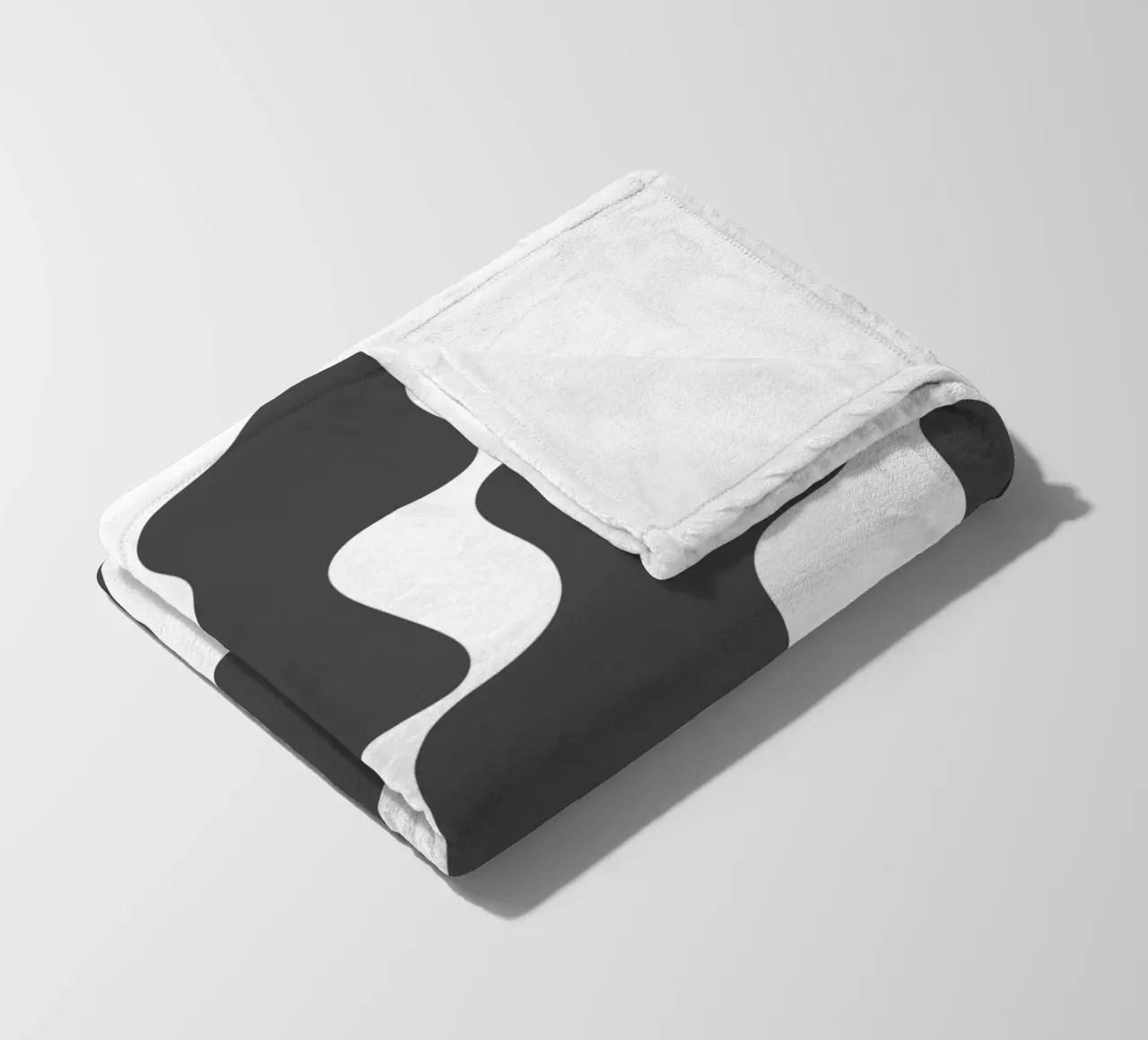 Grey slanting waves coperta in pile da baobabprintstore