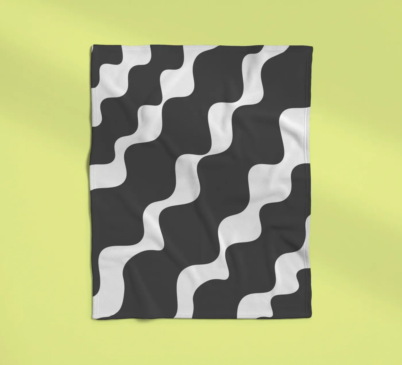 Grey slanting waves fleecedeken van baobabprintstore
