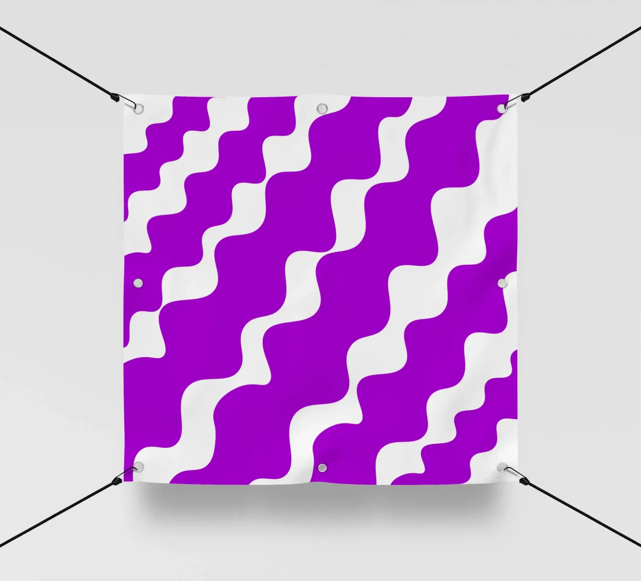 Purple slanting waves telo in pvc da baobabprintstore