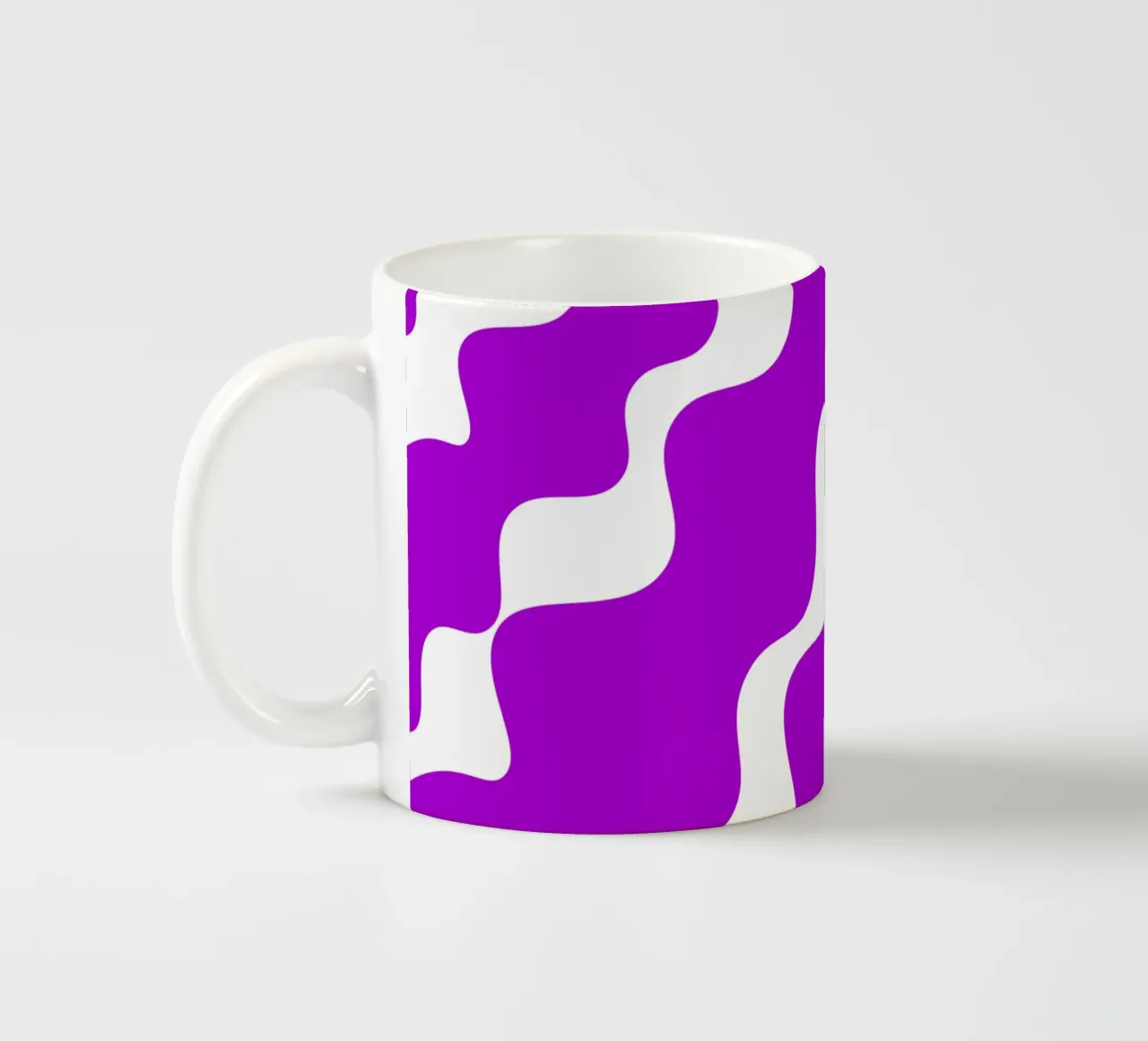 Purple slanting waves tazza in ceramica da baobabprintstore