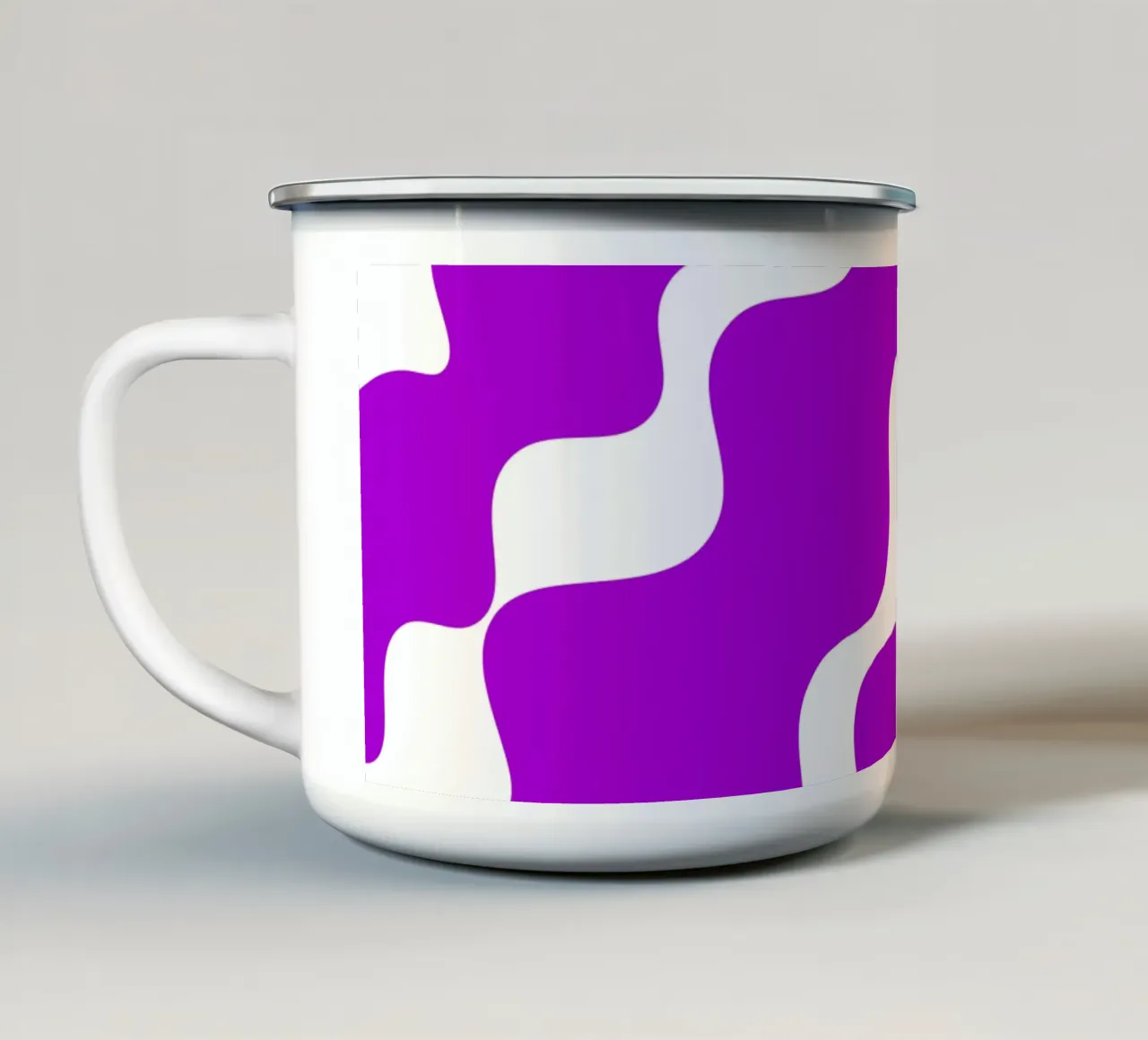 Purple slanting waves tazza in smalto da baobabprintstore