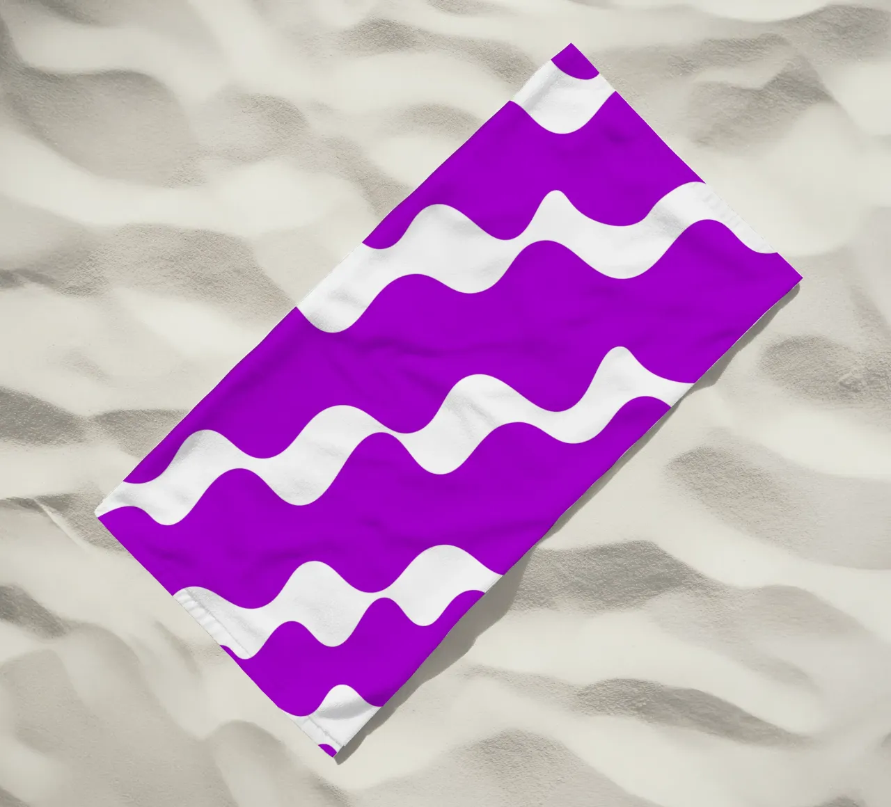 Purple slanting waves telo mare da baobabprintstore