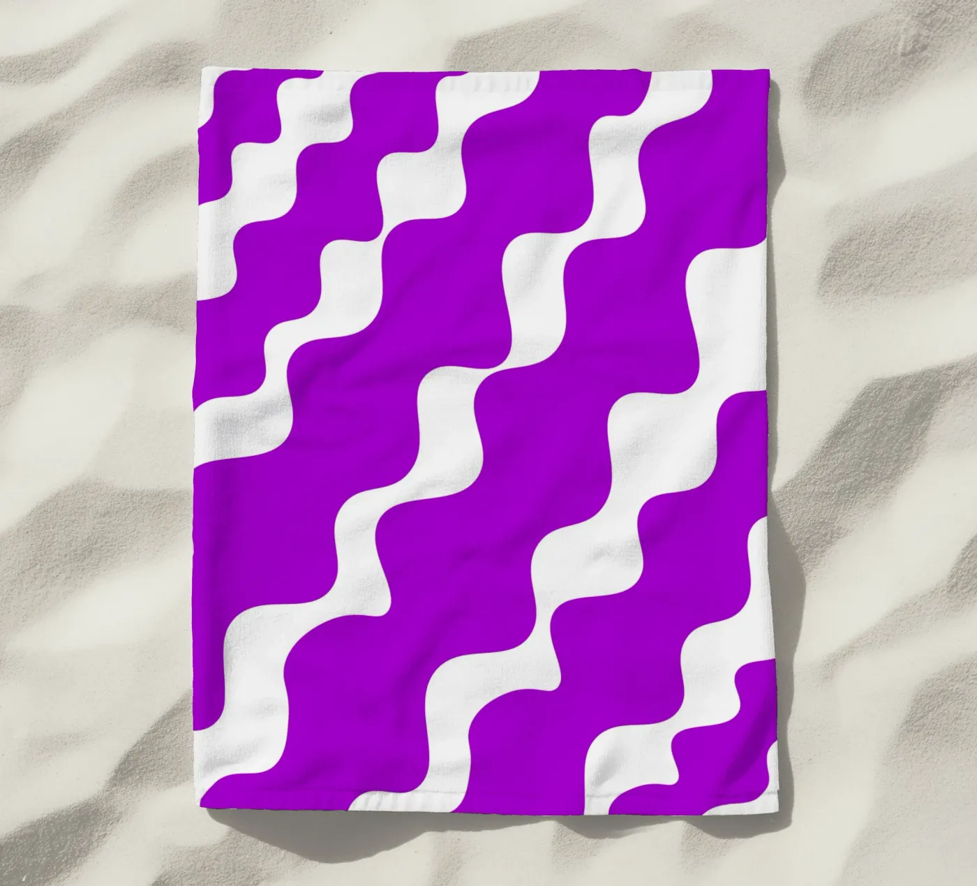 Purple slanting waves telo mare da baobabprintstore