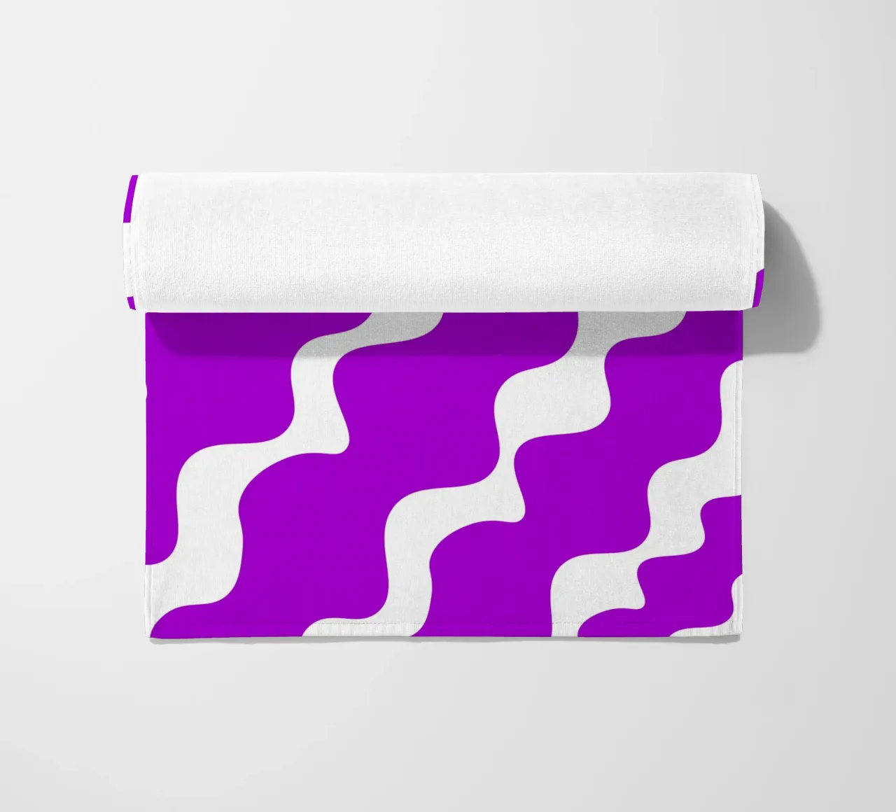 Purple slanting waves telo mare da baobabprintstore