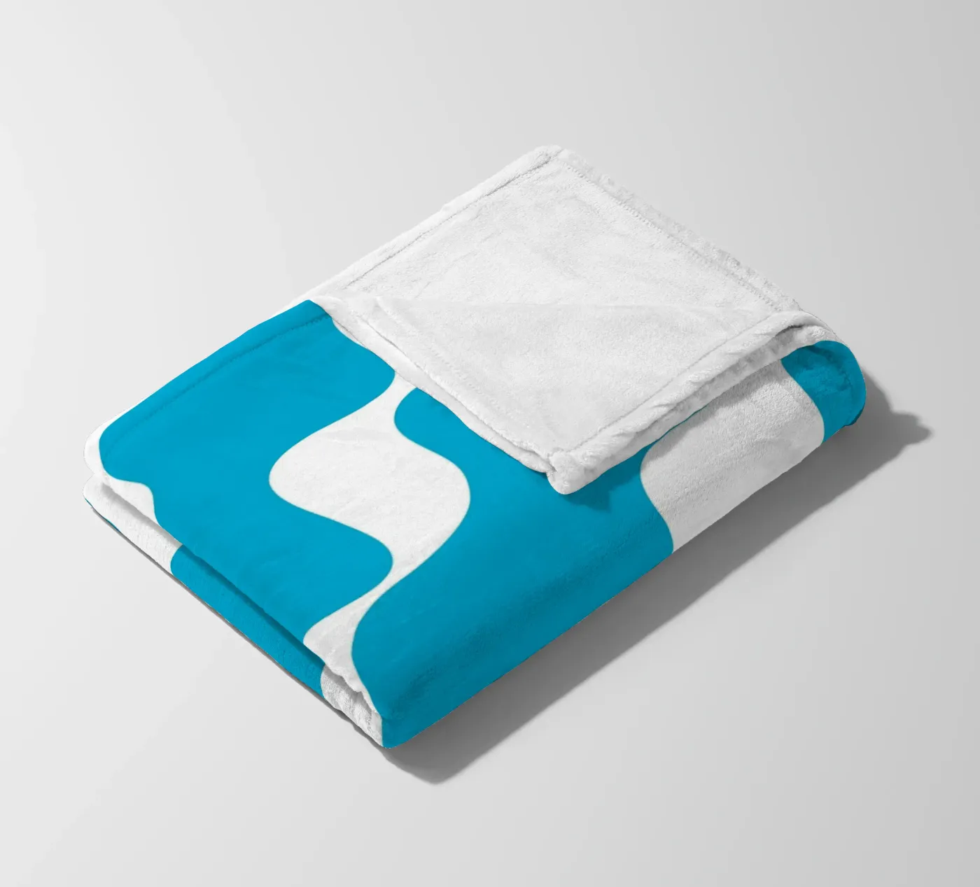 Blue slanting waves Fleecedecke von baobabprintstore