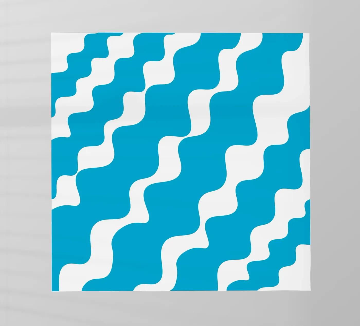 Blue slanting waves pellicola backlit da baobabprintstore