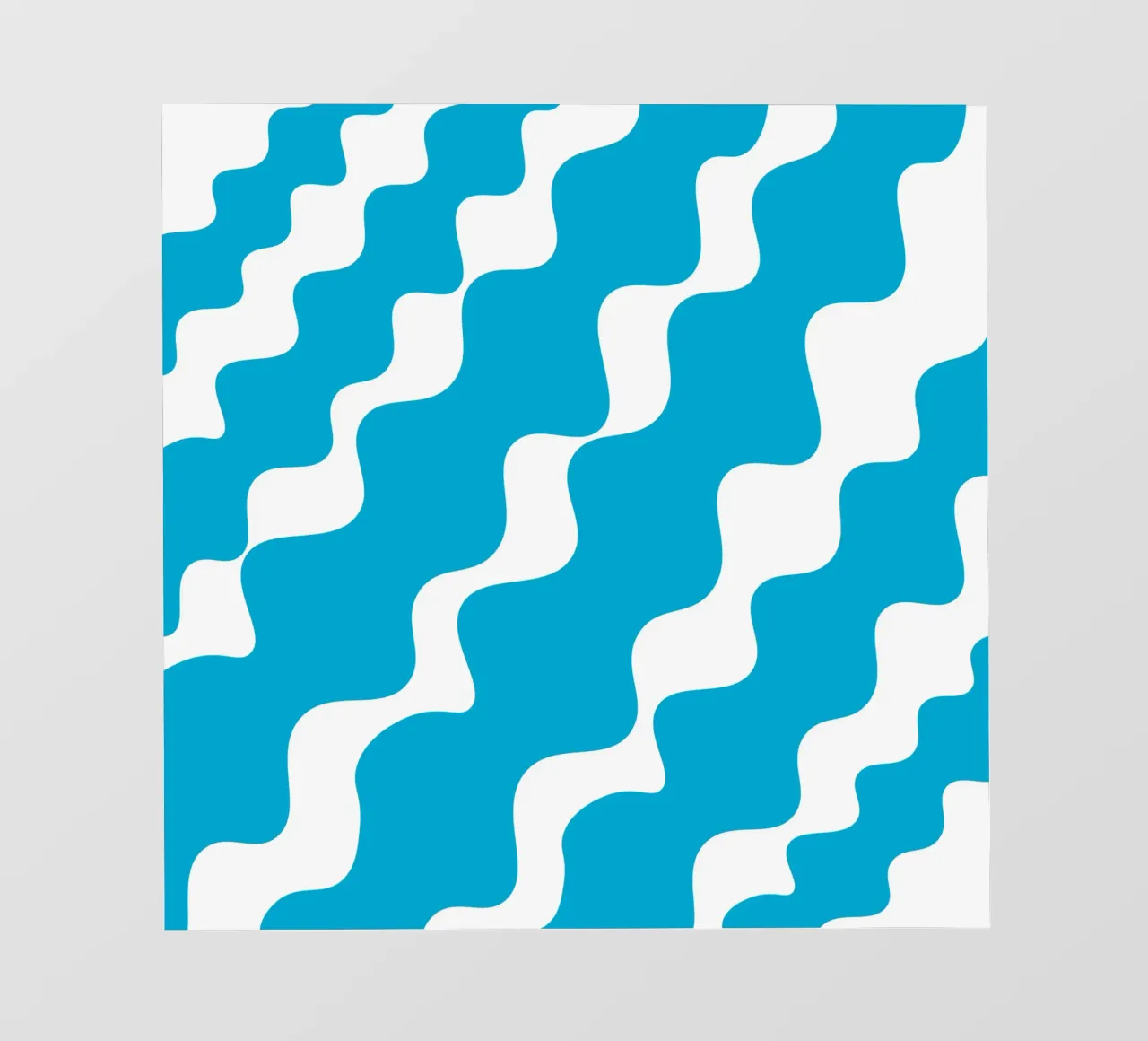 Blue slanting waves pellicola backlit da baobabprintstore