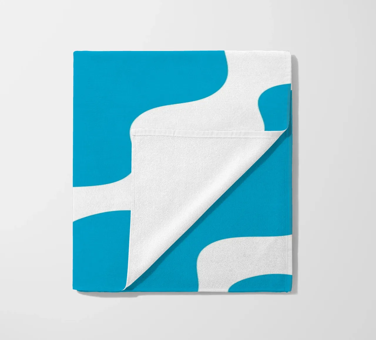 Blue slanting waves telo mare da baobabprintstore