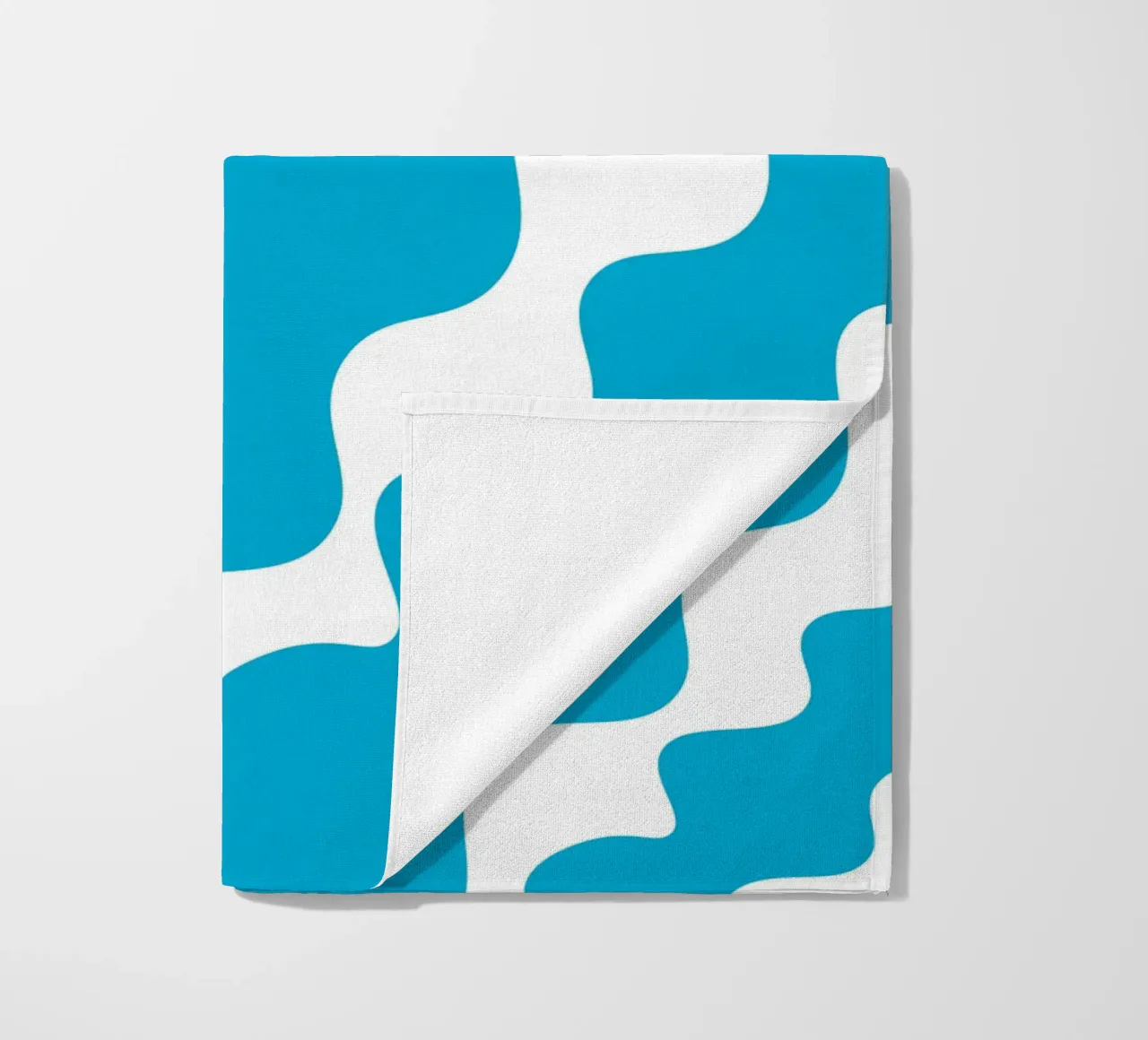 Blue slanting waves telo mare da baobabprintstore