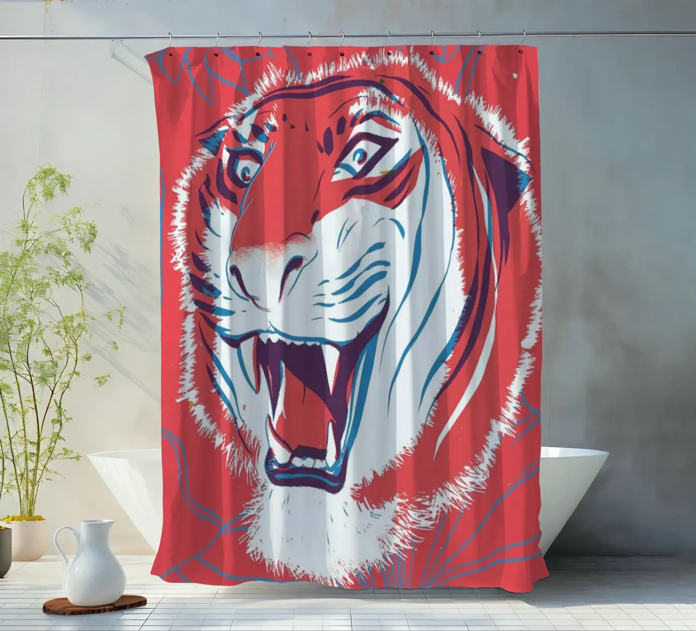 Tiger Duschvorhang von Pietari Posti