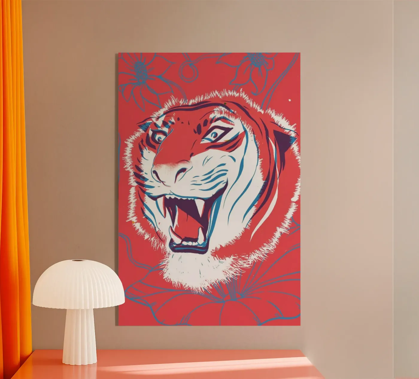 Tiger acryl van Pietari Posti