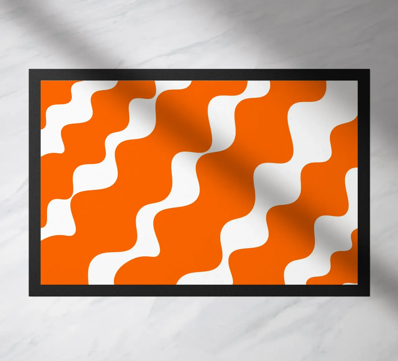 Orange slanting waves zerbino da baobabprintstore