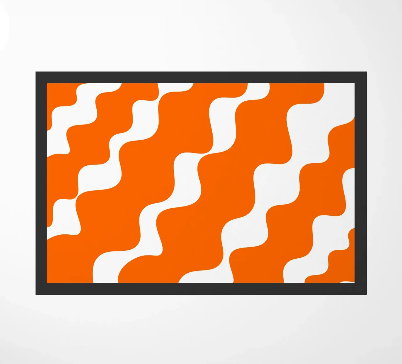 Orange slanting waves zerbino da baobabprintstore