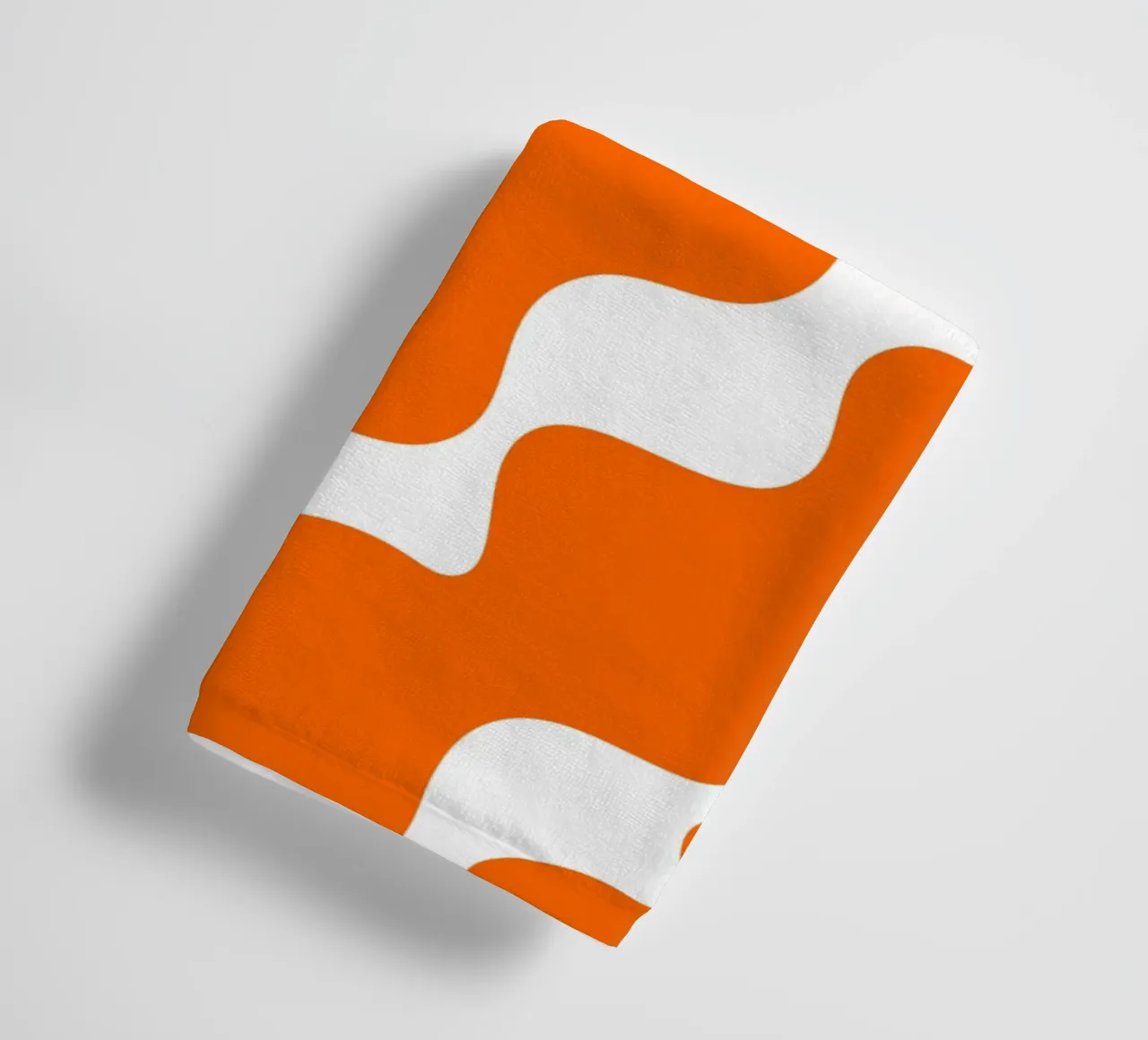 Orange slanting waves asciugamano da bagno da baobabprintstore